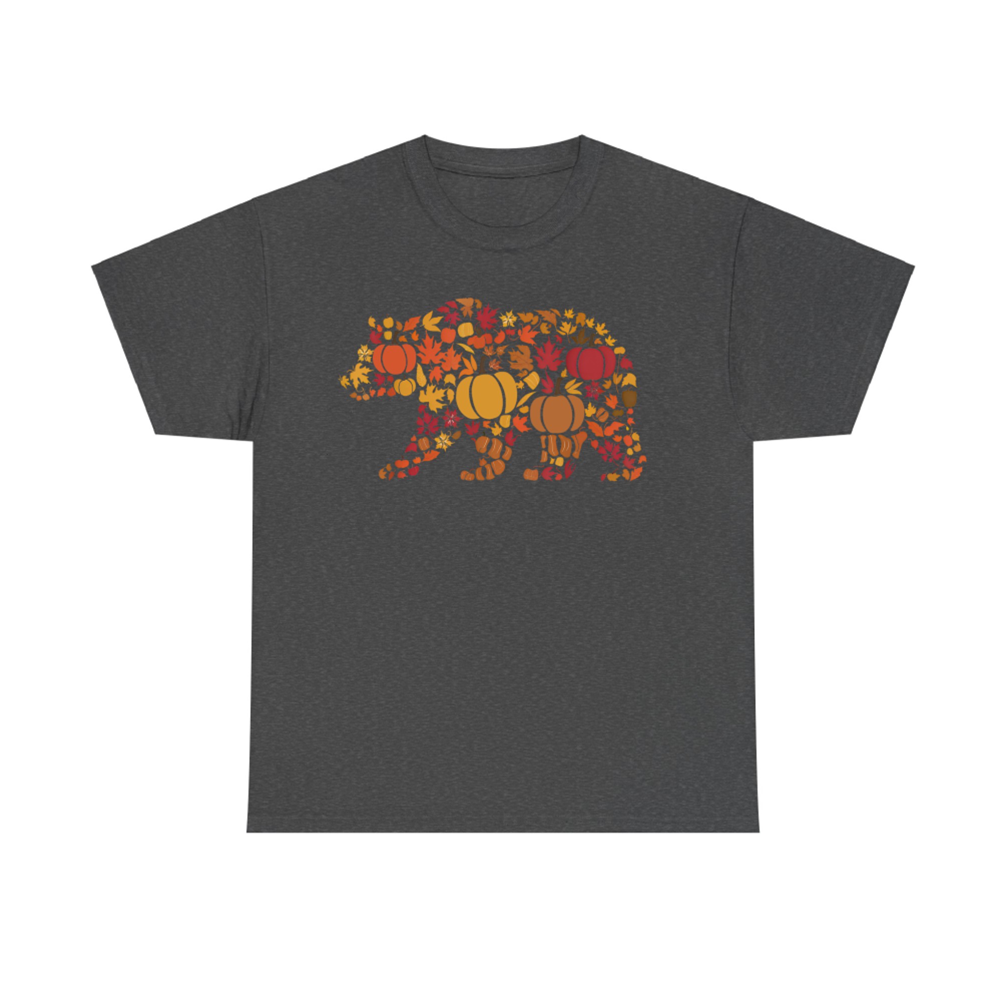 Fall Bear Thanksgiving Pumpkins Autumn Leaves T-Shirt