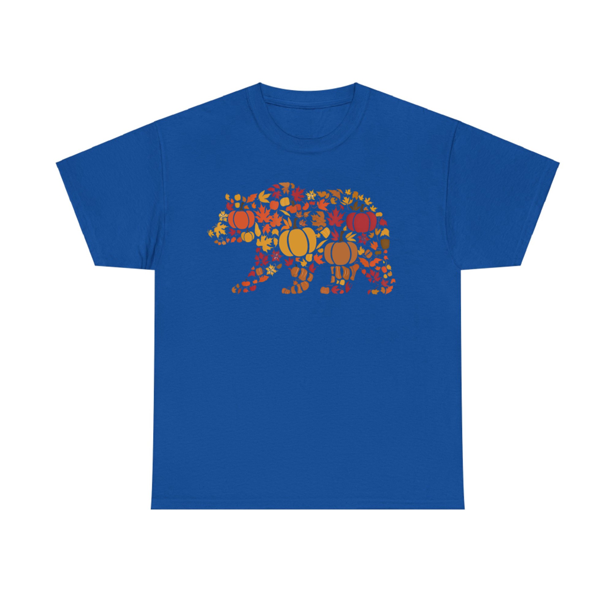 Fall Bear Thanksgiving Pumpkins Autumn Leaves T-Shirt