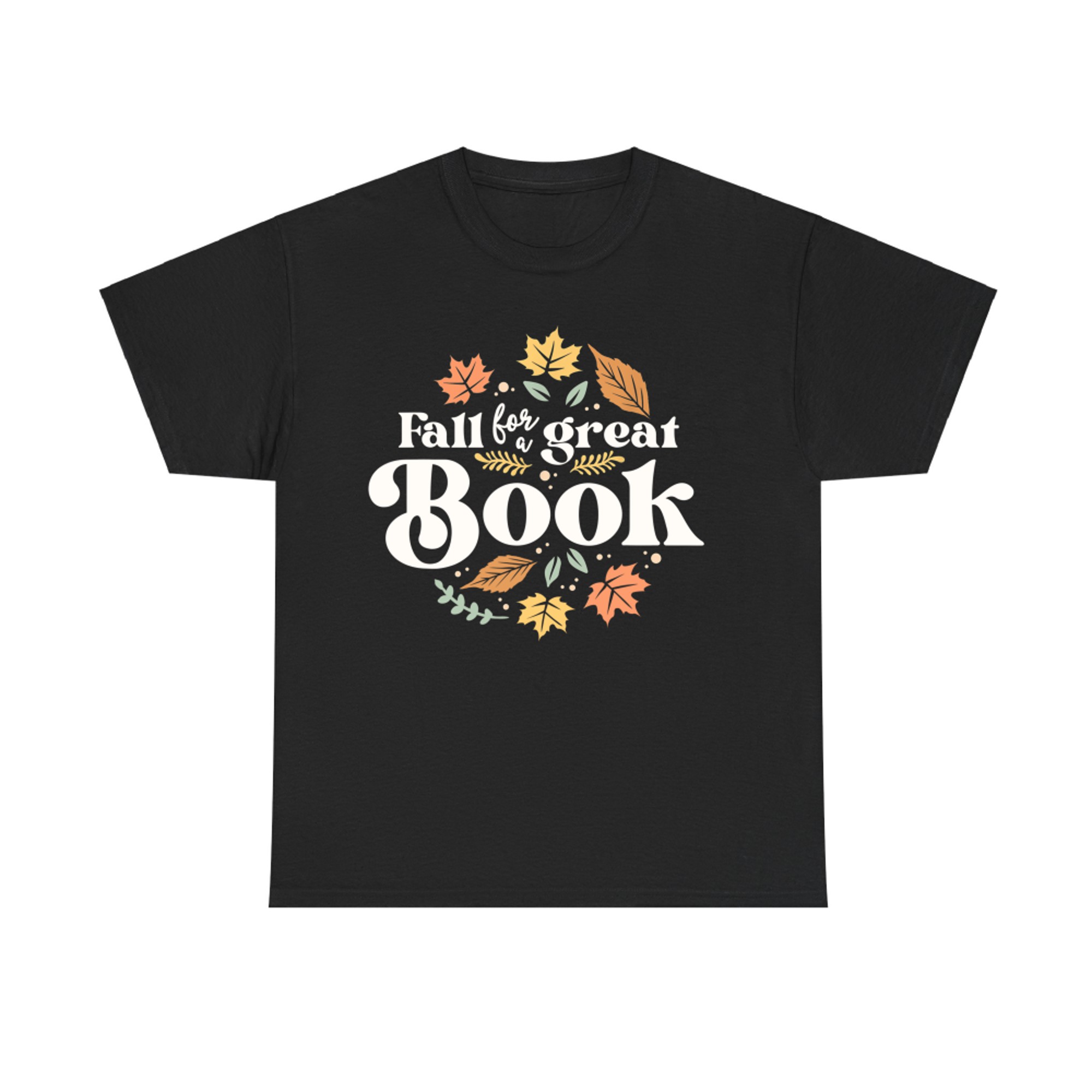 Fall For A Great Book Reading Librarian Cozy Autumn Teacher T-Shirt