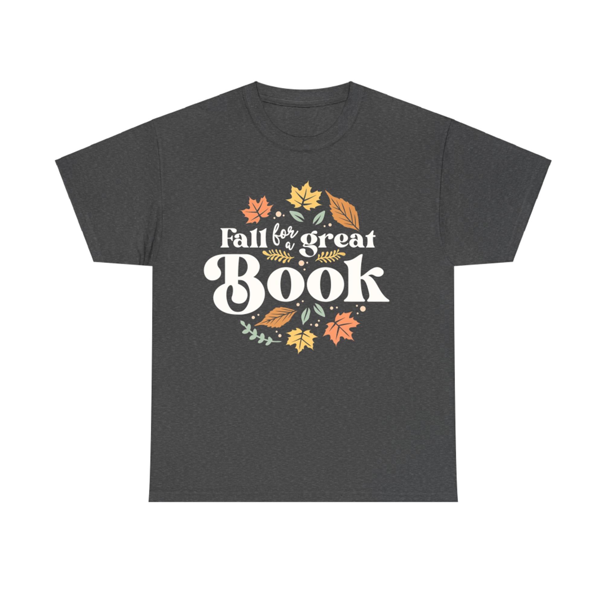 Fall For A Great Book Reading Librarian Cozy Autumn Teacher T-Shirt