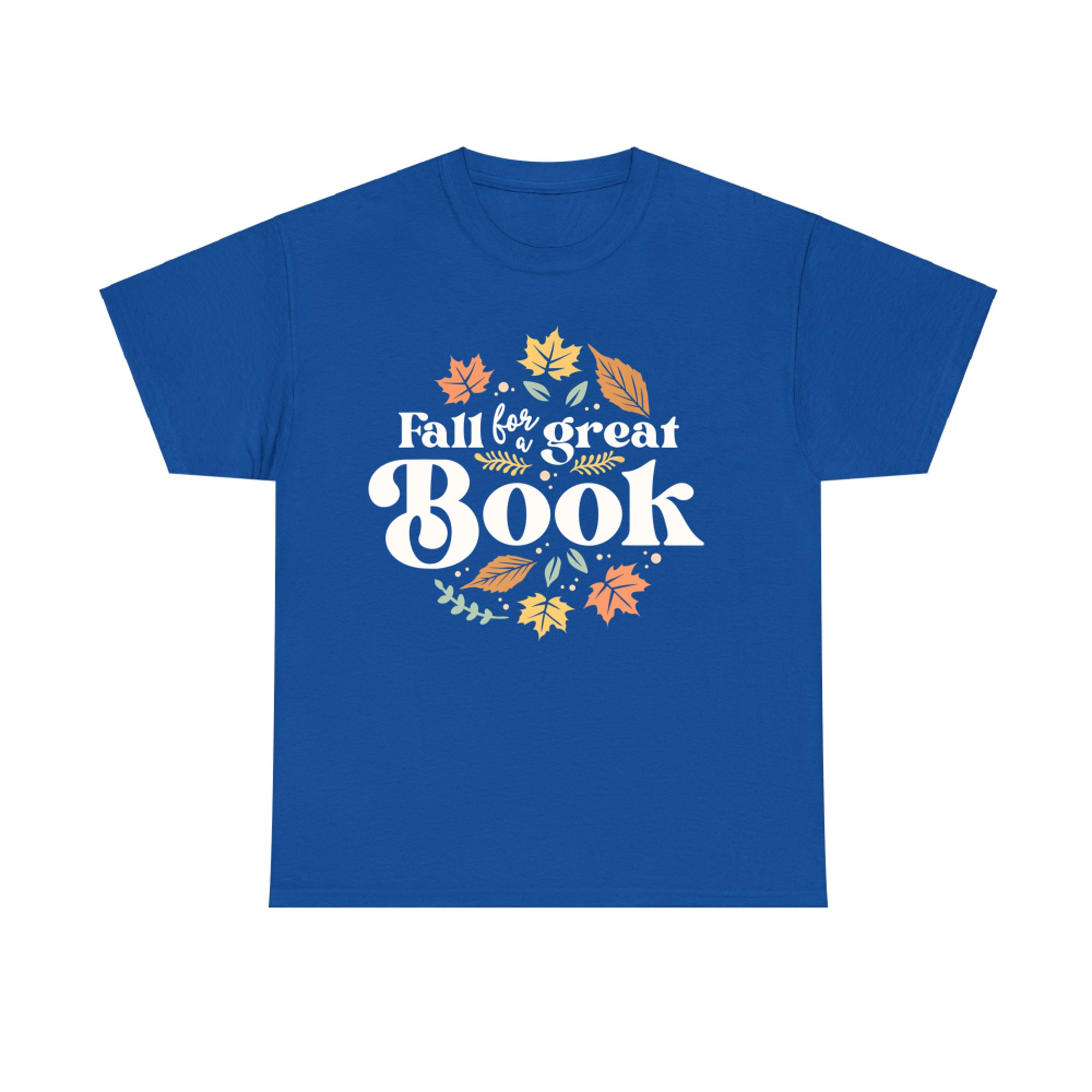 Fall For A Great Book Reading Librarian Cozy Autumn Teacher T-Shirt