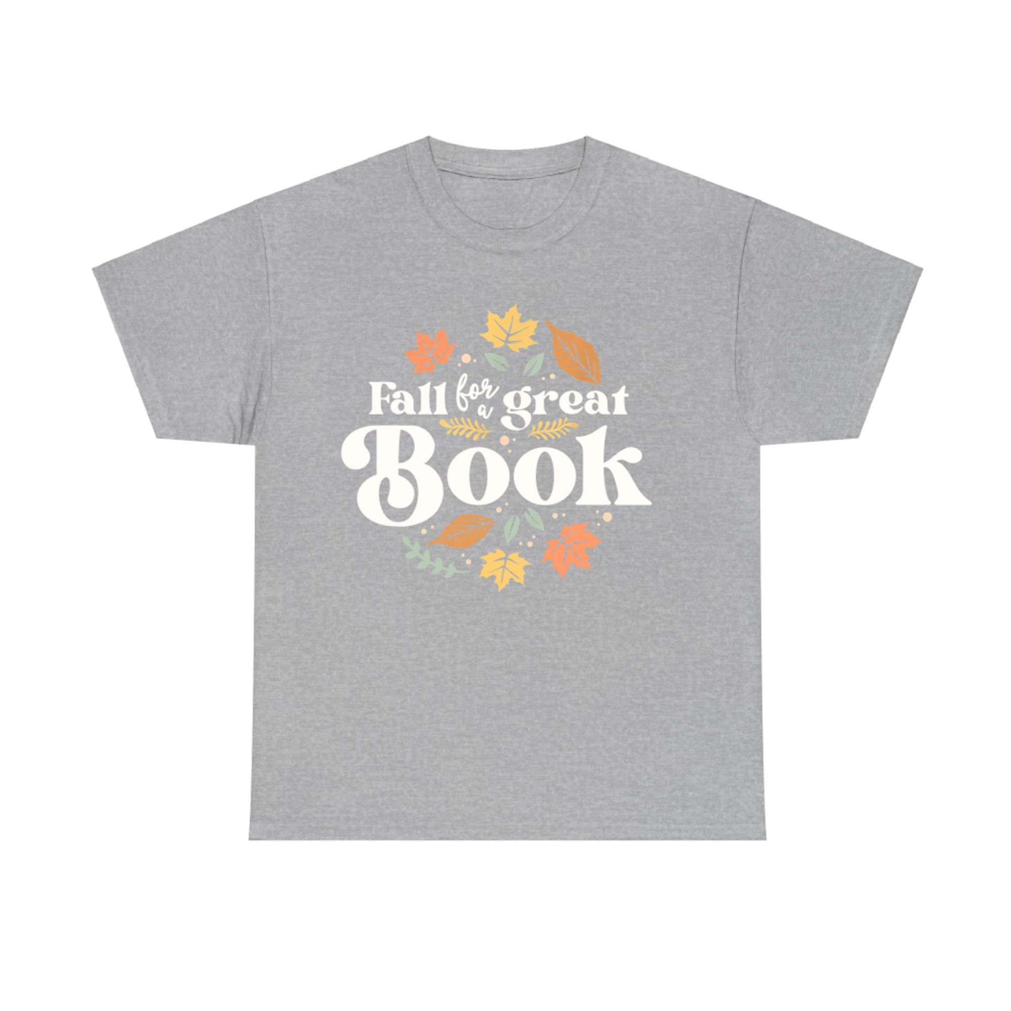 Fall For A Great Book Reading Librarian Cozy Autumn Teacher T-Shirt