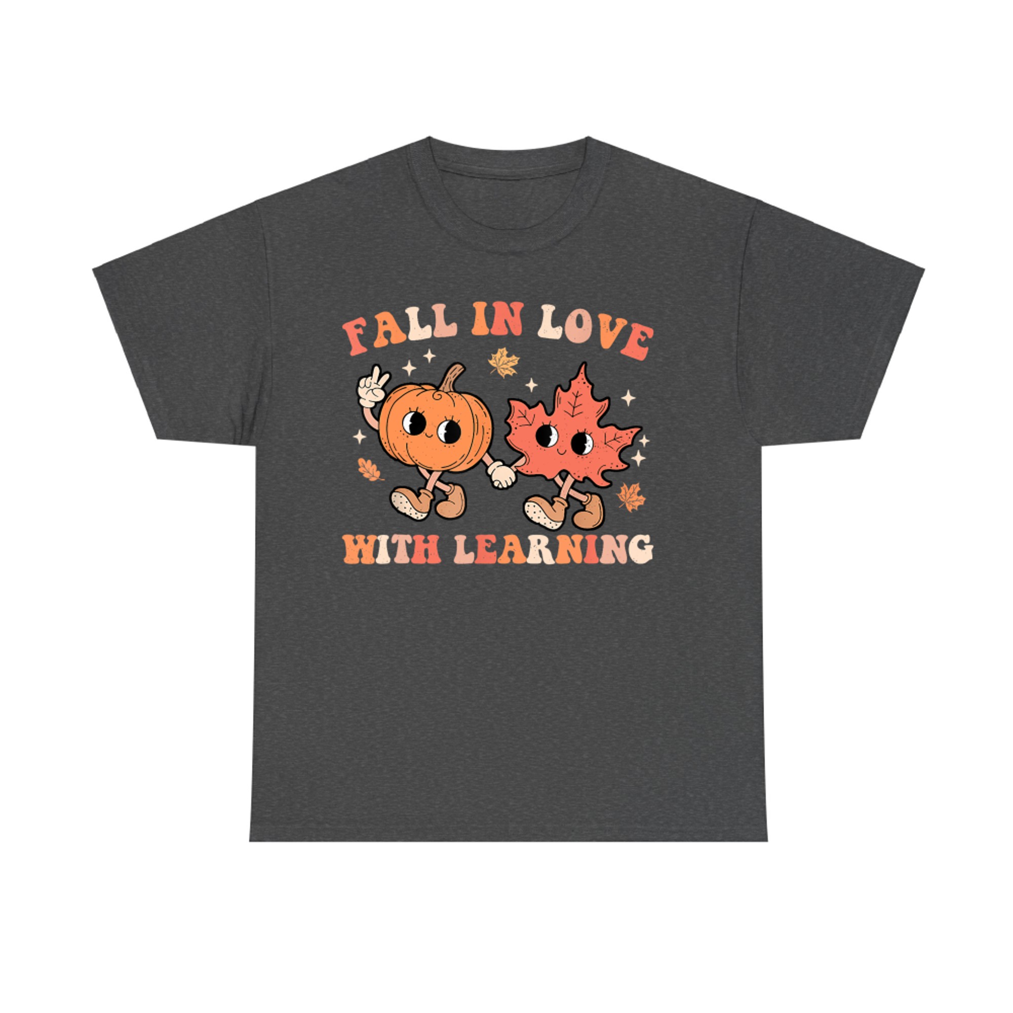 Fall In Love With Learning Fall Teacher Thanksgiving Retro T-Shirt