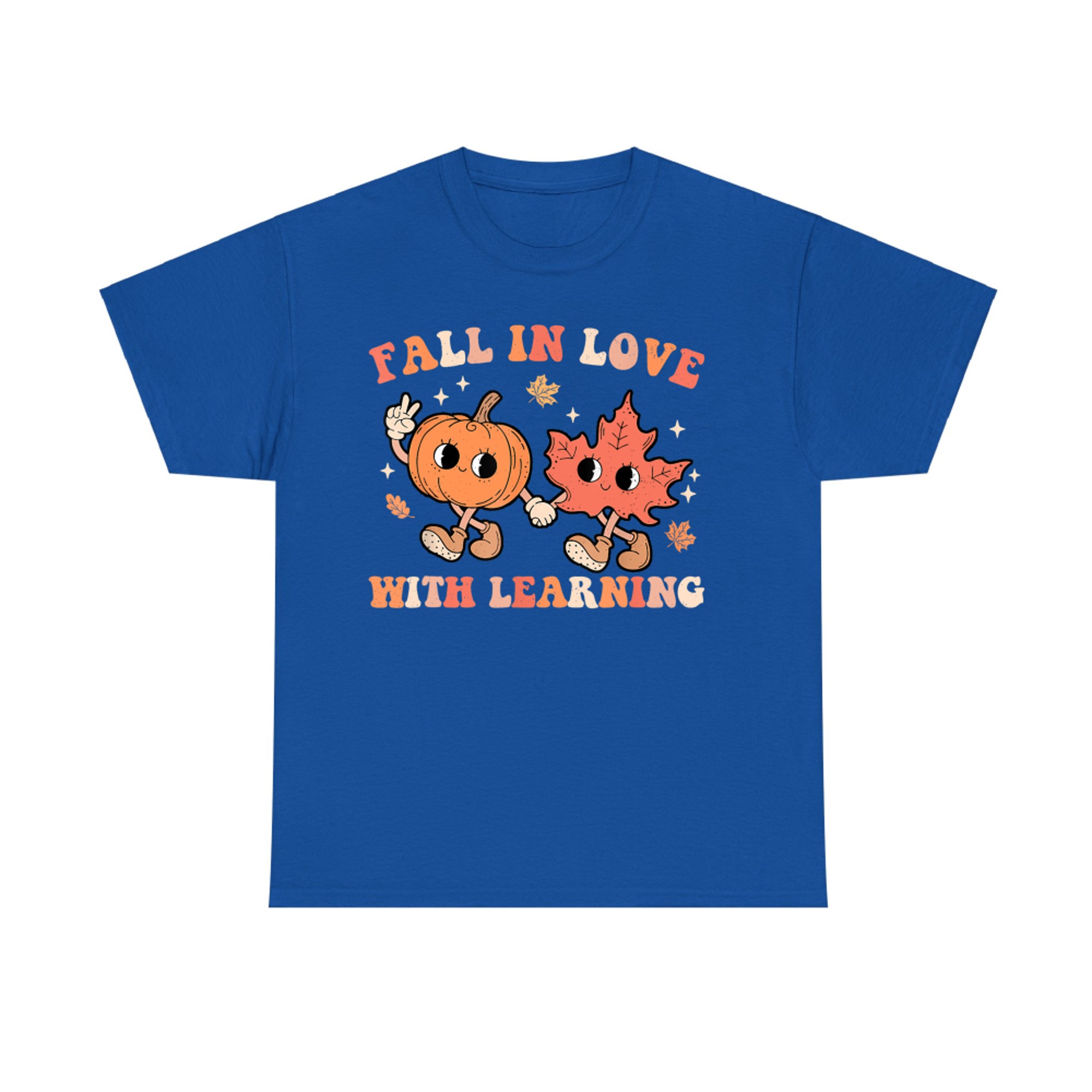 Fall In Love With Learning Fall Teacher Thanksgiving Retro T-Shirt