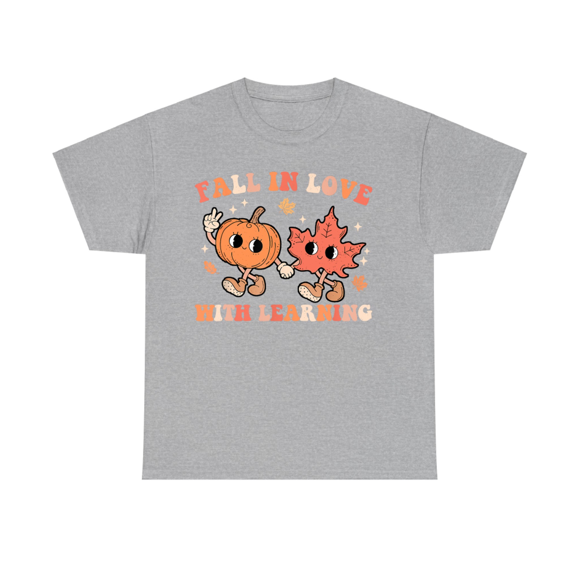 Fall In Love With Learning Fall Teacher Thanksgiving Retro T-Shirt
