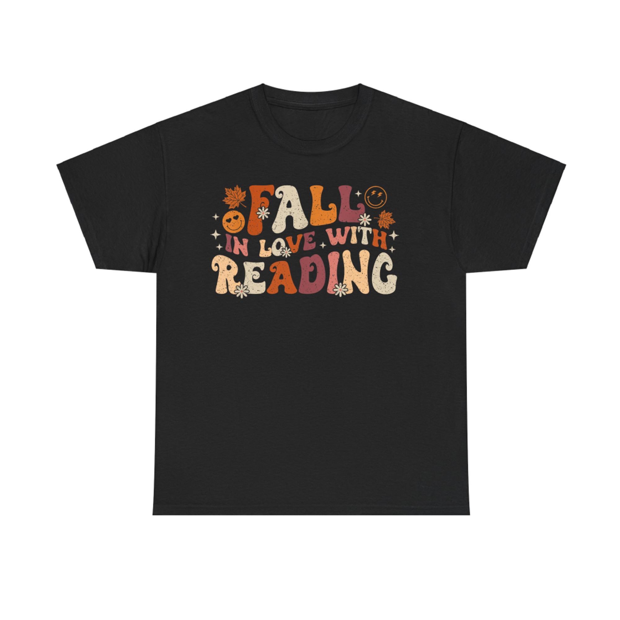 Fall In Love With Reading Autum Thanksgiving Teacher T-Shirt