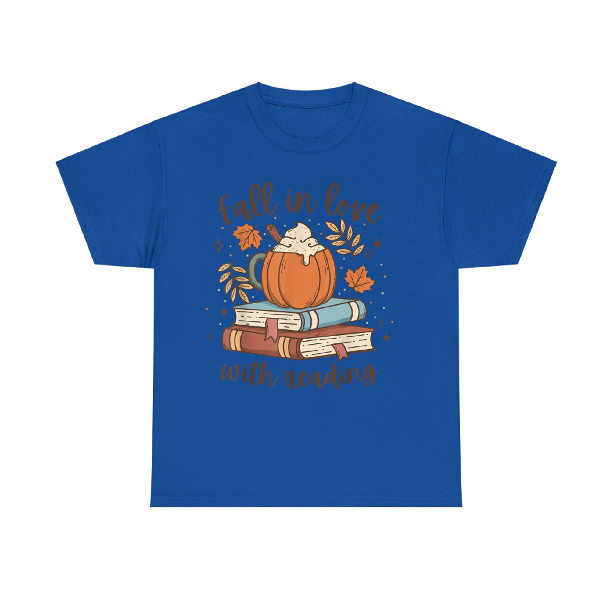 Fall In Love With Reading Autumn Librarian Cute Book Lover T-Shirt