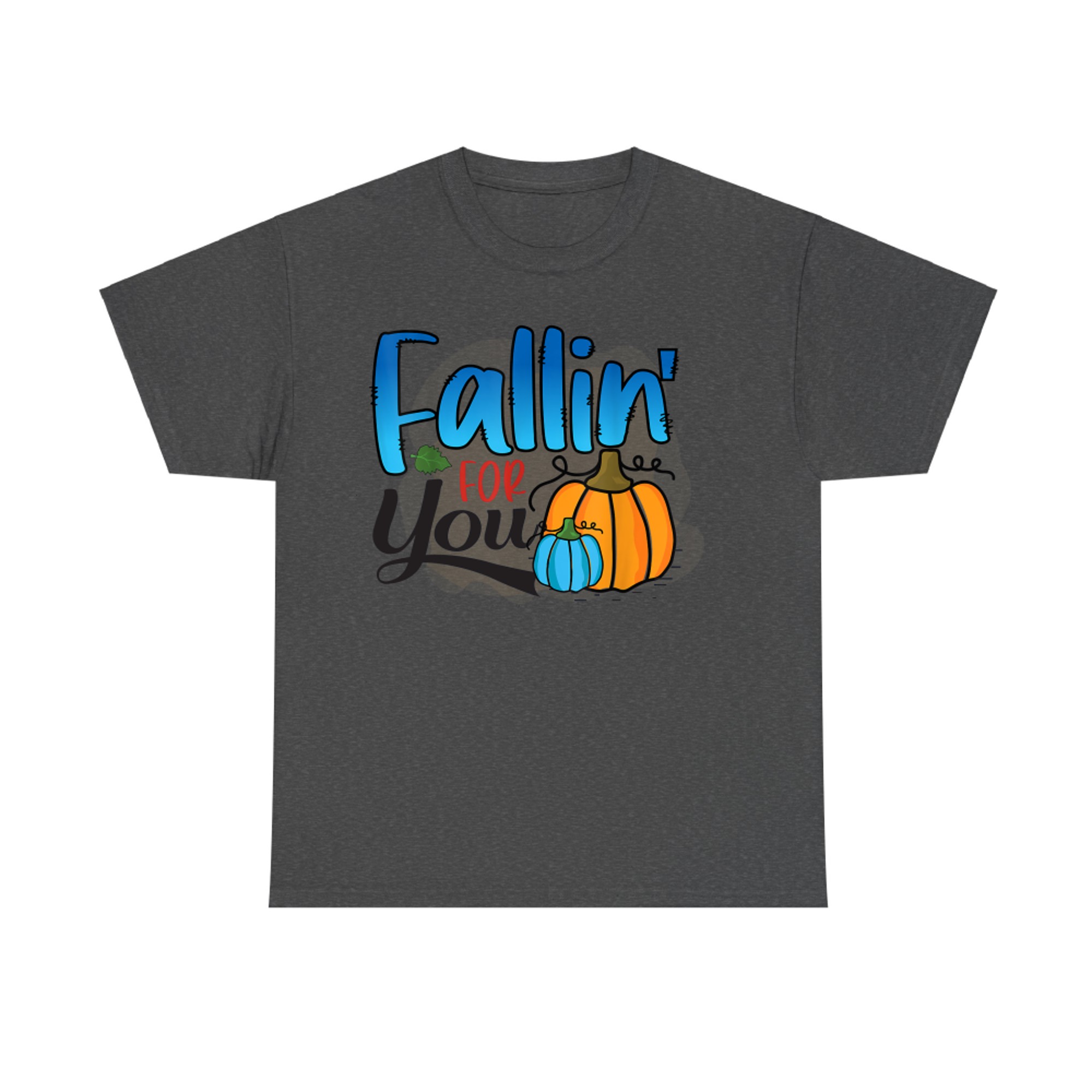 Fallin' for You Cute Pumpkin Autumn Love Graphic T-Shirt
