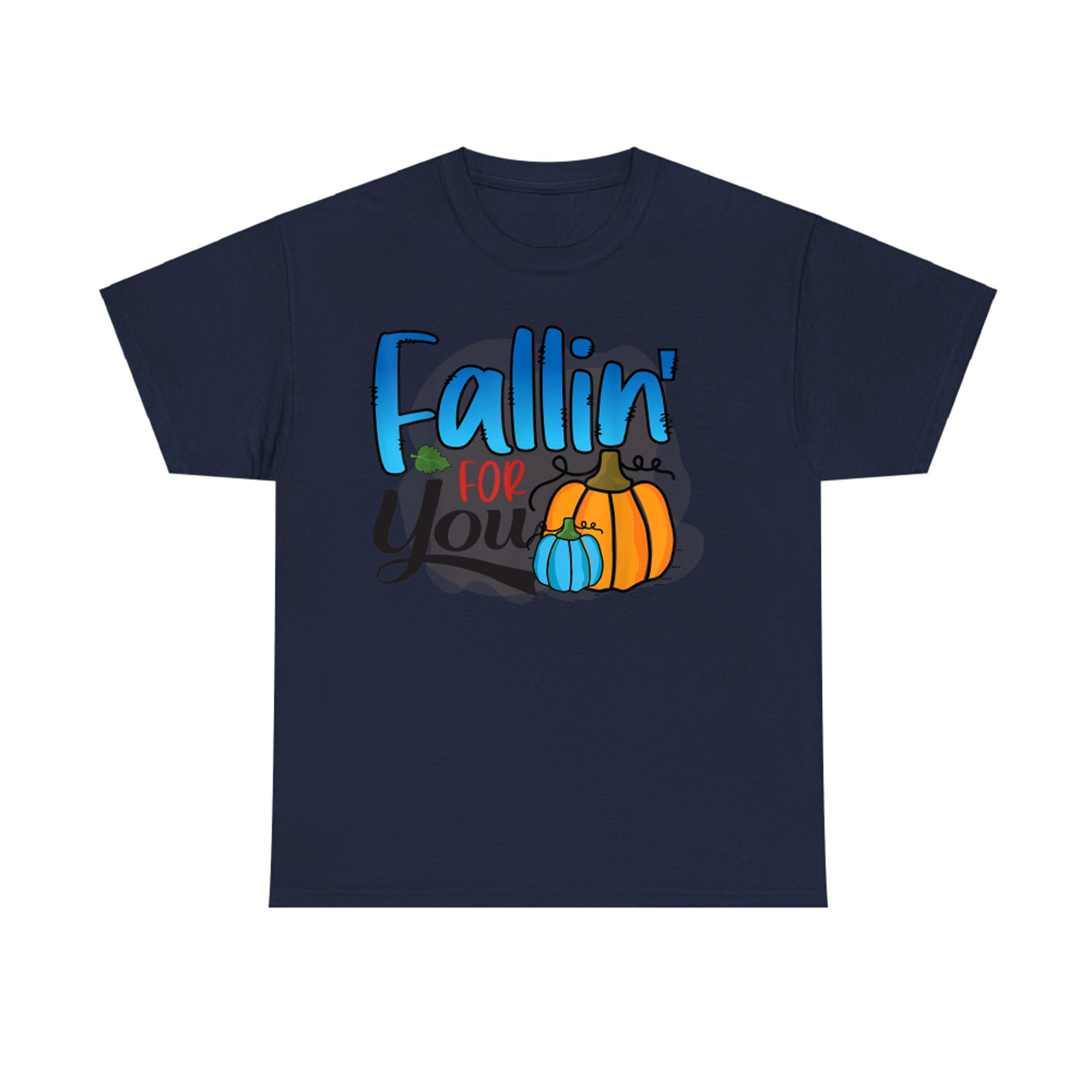 Fallin' for You Cute Pumpkin Autumn Love Graphic T-Shirt