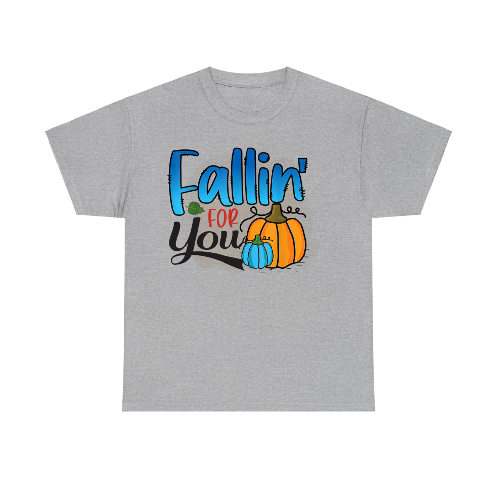 Fallin' for You Cute Pumpkin Autumn Love Graphic T-Shirt