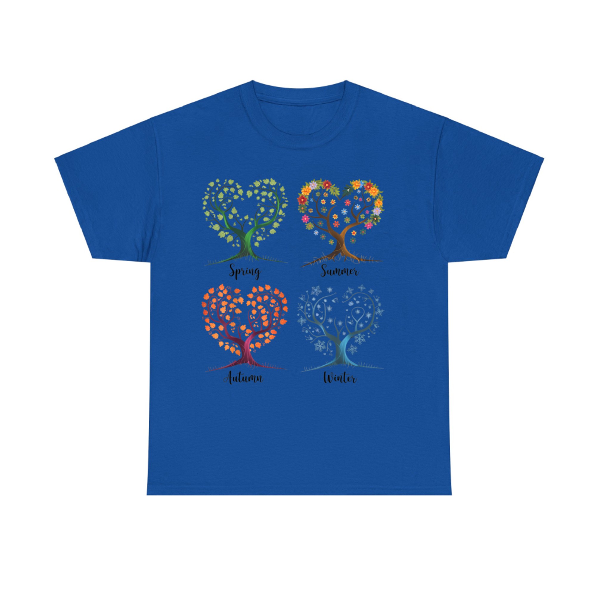 Four Seasons Tree of Life Heart Shaped Nature T-Shirt