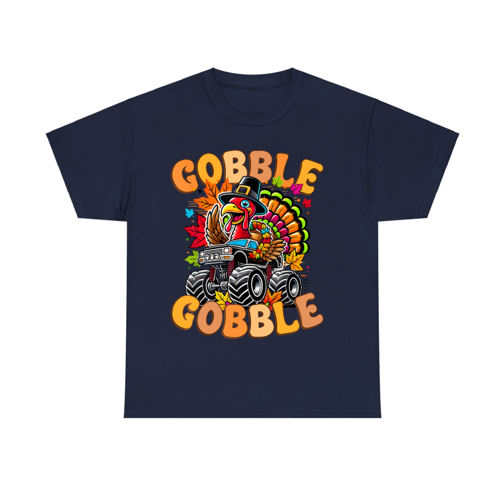 Gobble Gobble Monster Truck Funny Turkey ThanksgivingT-Shirt