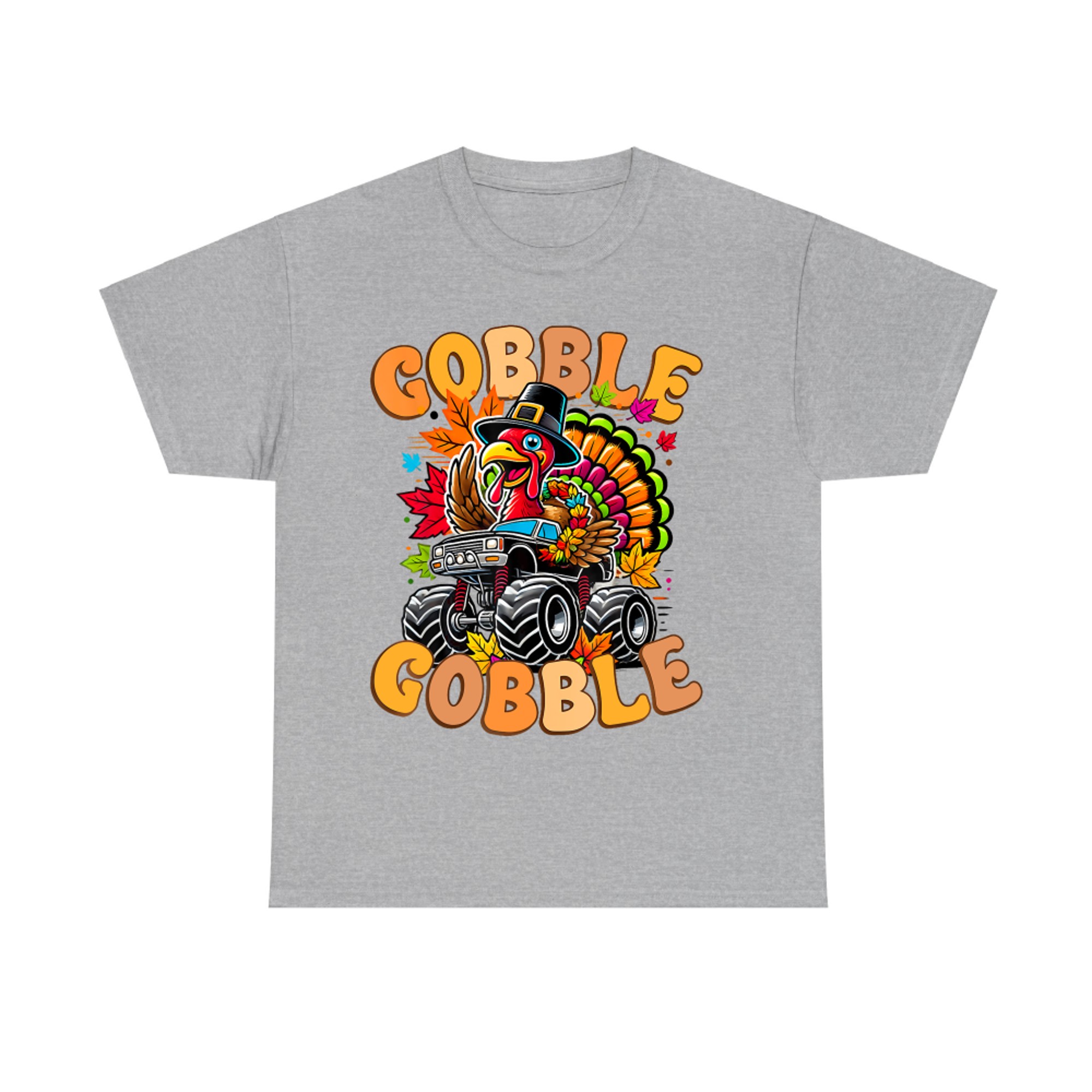 Gobble Gobble Monster Truck Funny Turkey ThanksgivingT-Shirt