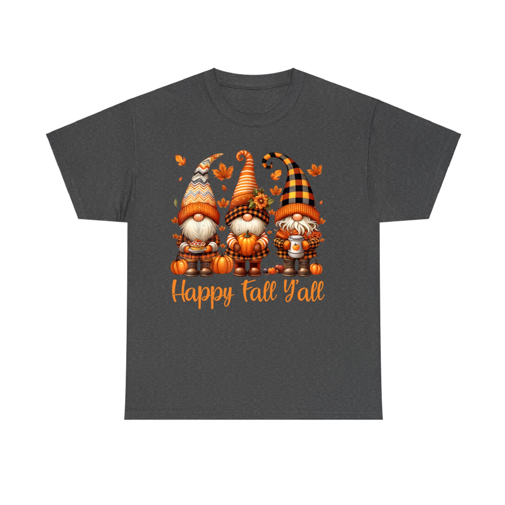 Happy Fall Y'all Gnome Pumpkin Autumn Thanksgiving T-Shirt