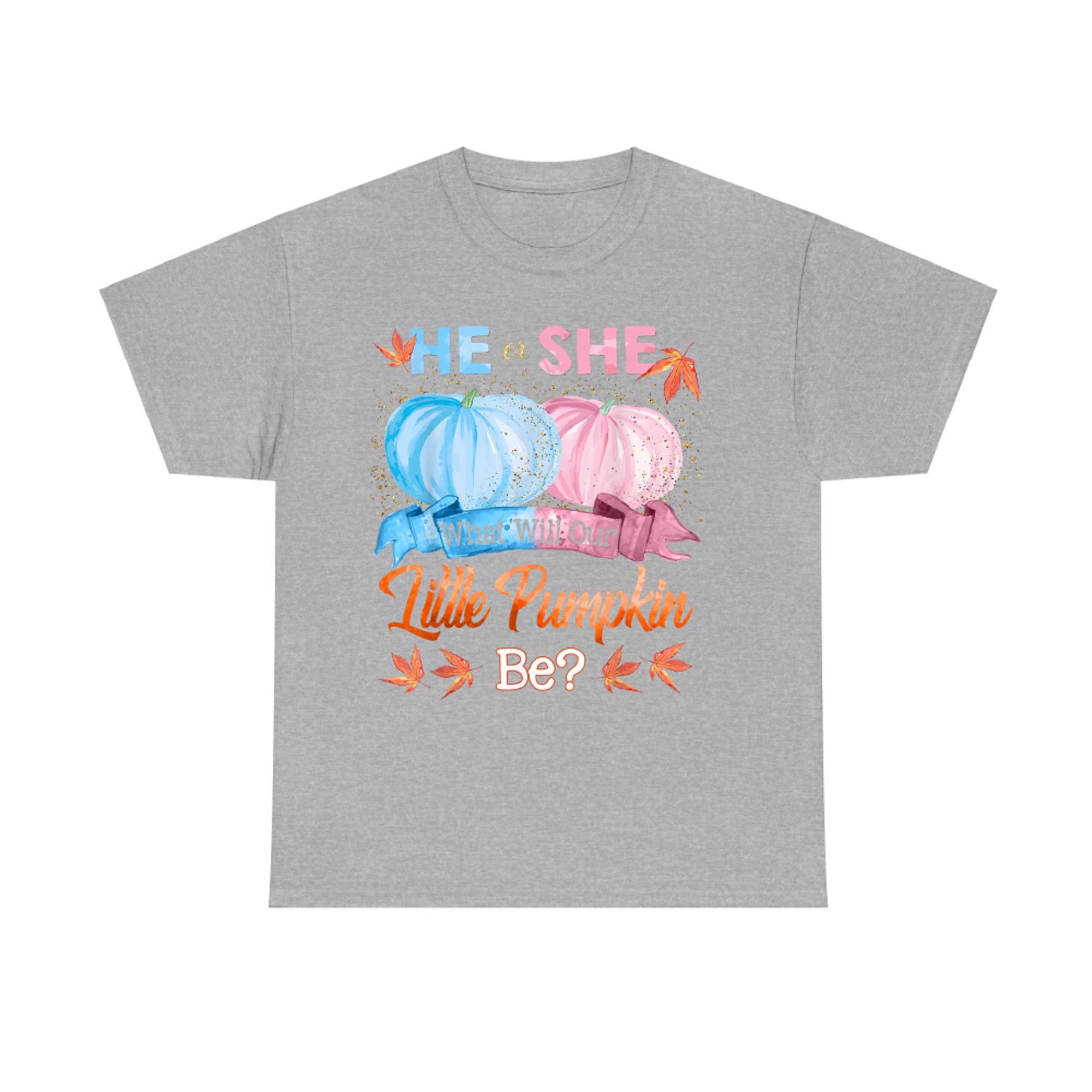 He or She What Will Our Little Pumpkin Be Autumn Baby Shower T-Shirt