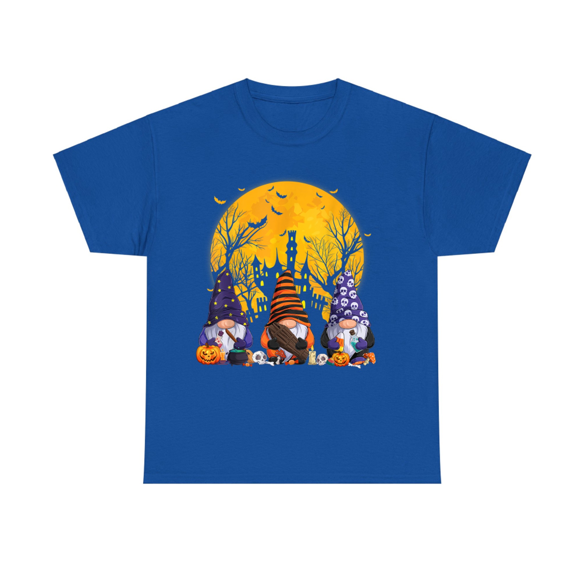 Spooky Gnome Halloween Cute Witches & Haunted Moon T-Shirt