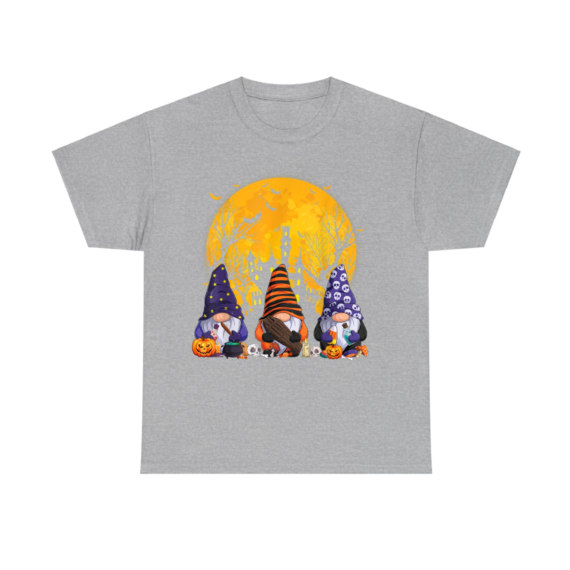 Spooky Gnome Halloween Cute Witches & Haunted Moon T-Shirt