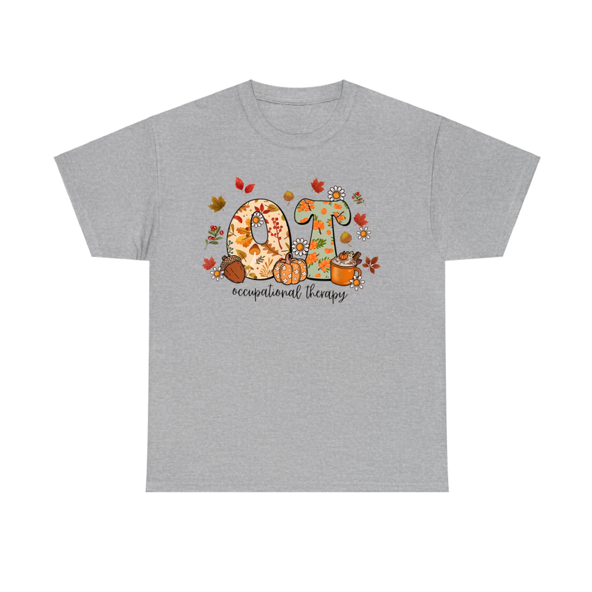 Fall Vibes Occupational Therapy OT Pumpkin Leaves T-Shirt