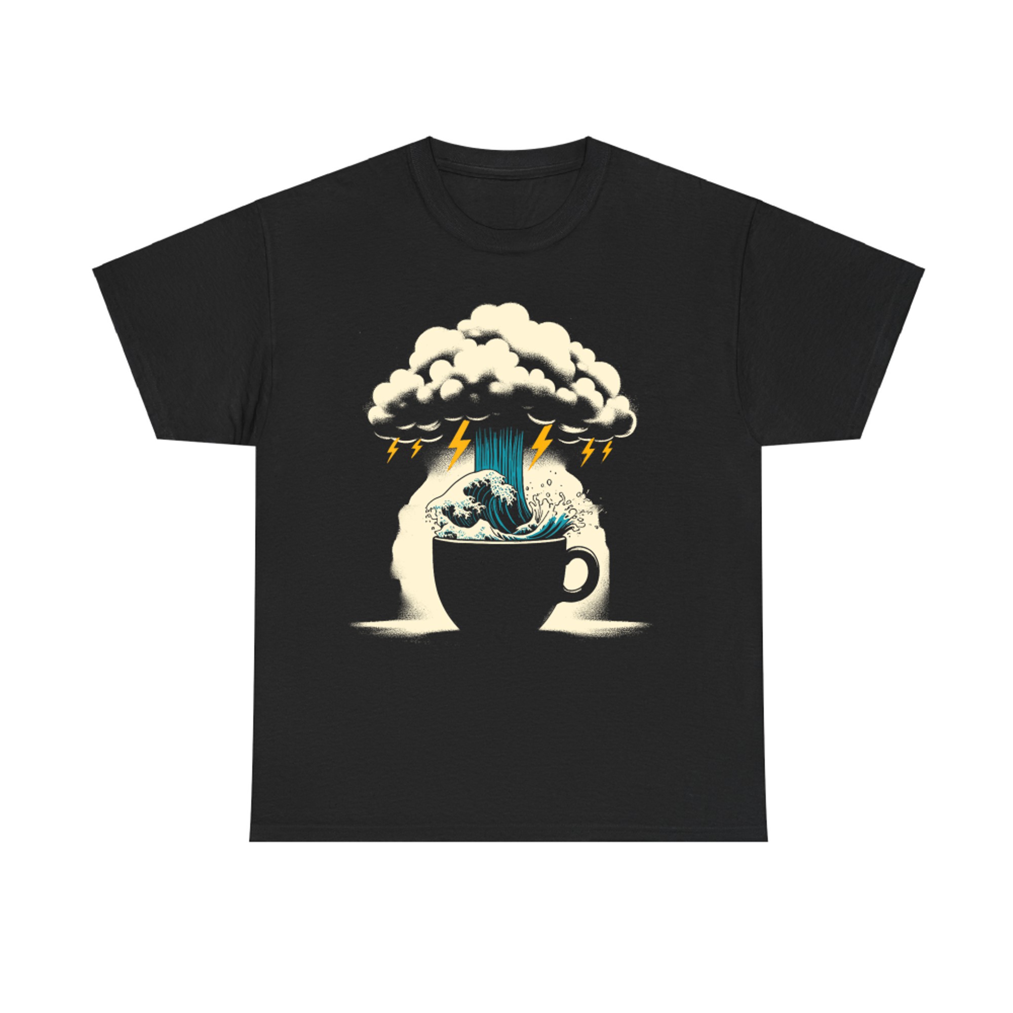 Great Wave Of Coffee Minimalist Coffee Caffeine Lover T-Shirt