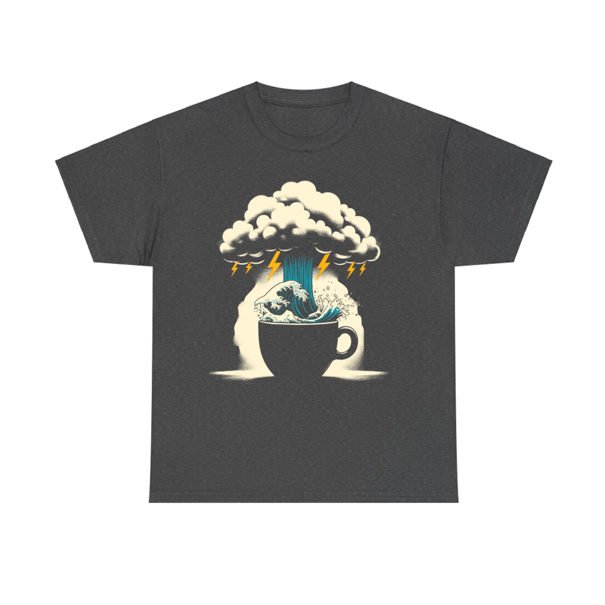 Great Wave Of Coffee Minimalist Coffee Caffeine Lover T-Shirt