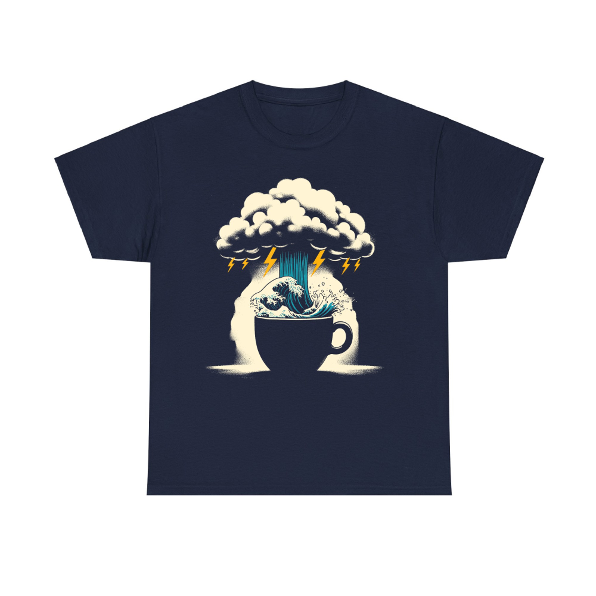 Great Wave Of Coffee Minimalist Coffee Caffeine Lover T-Shirt