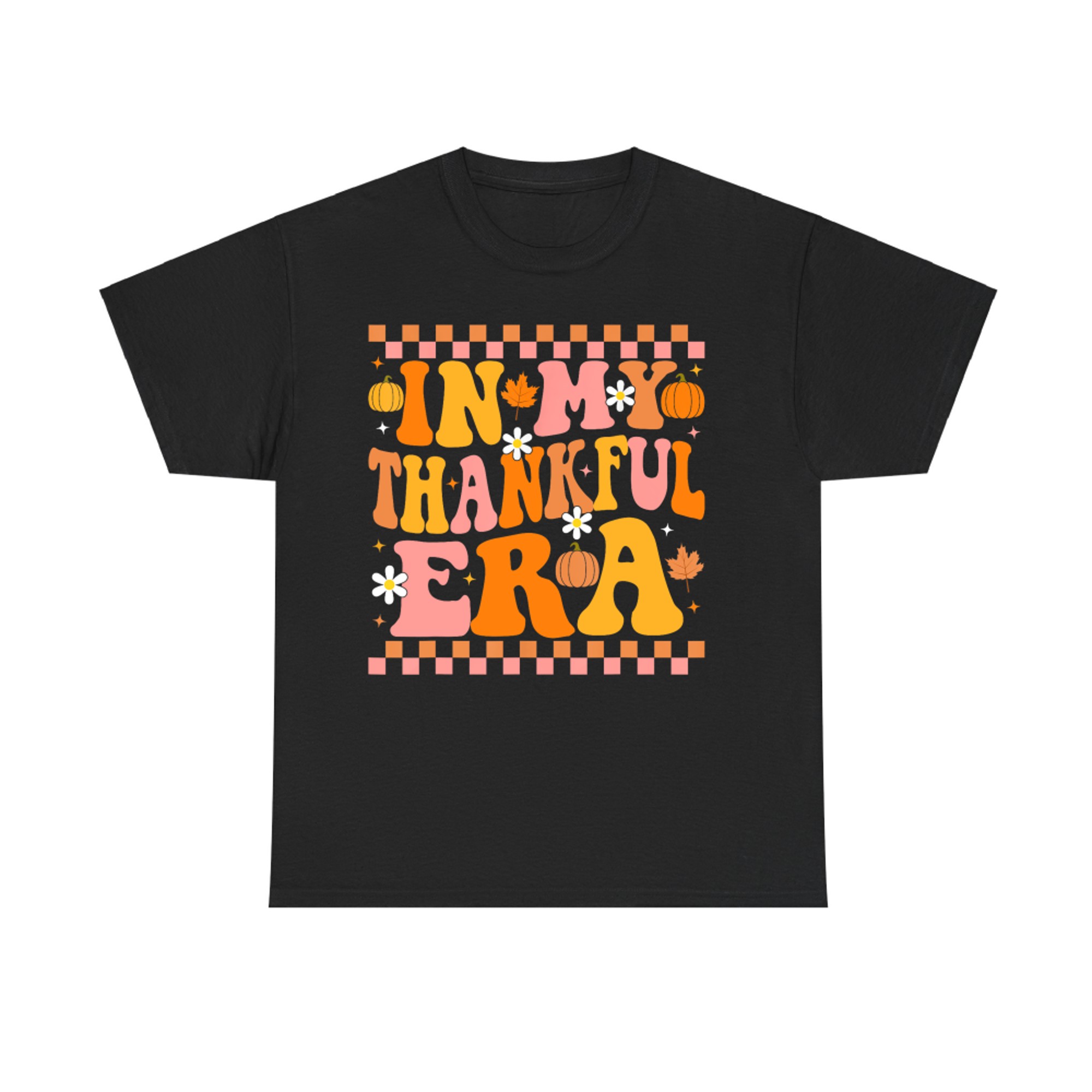 In My Thankful Era Fall Pumpkin Autumn Groovy Thanksgiving T-Shirt