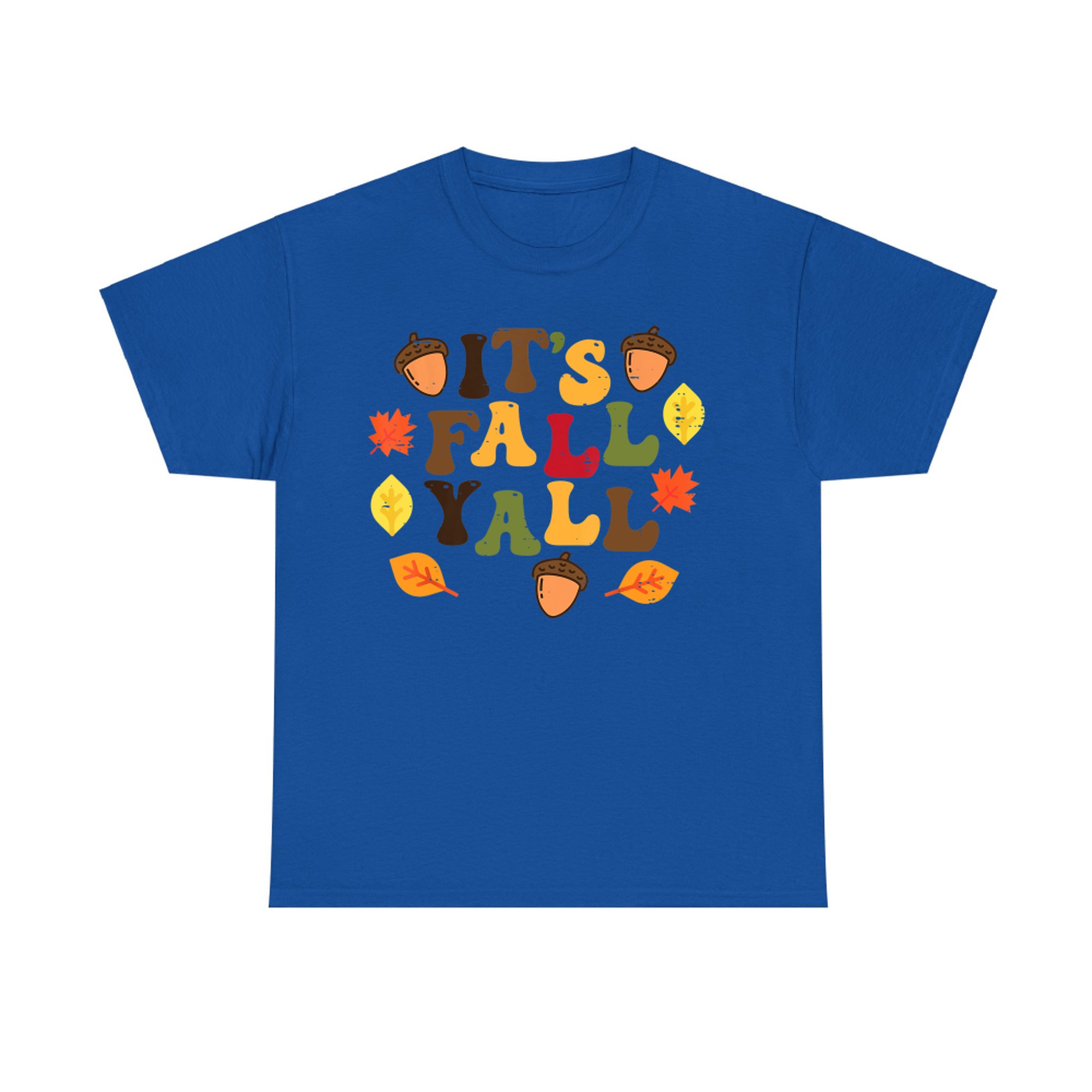 It's Fall Yall Leaves Cute Autumn Thanksgiving T-Shirt