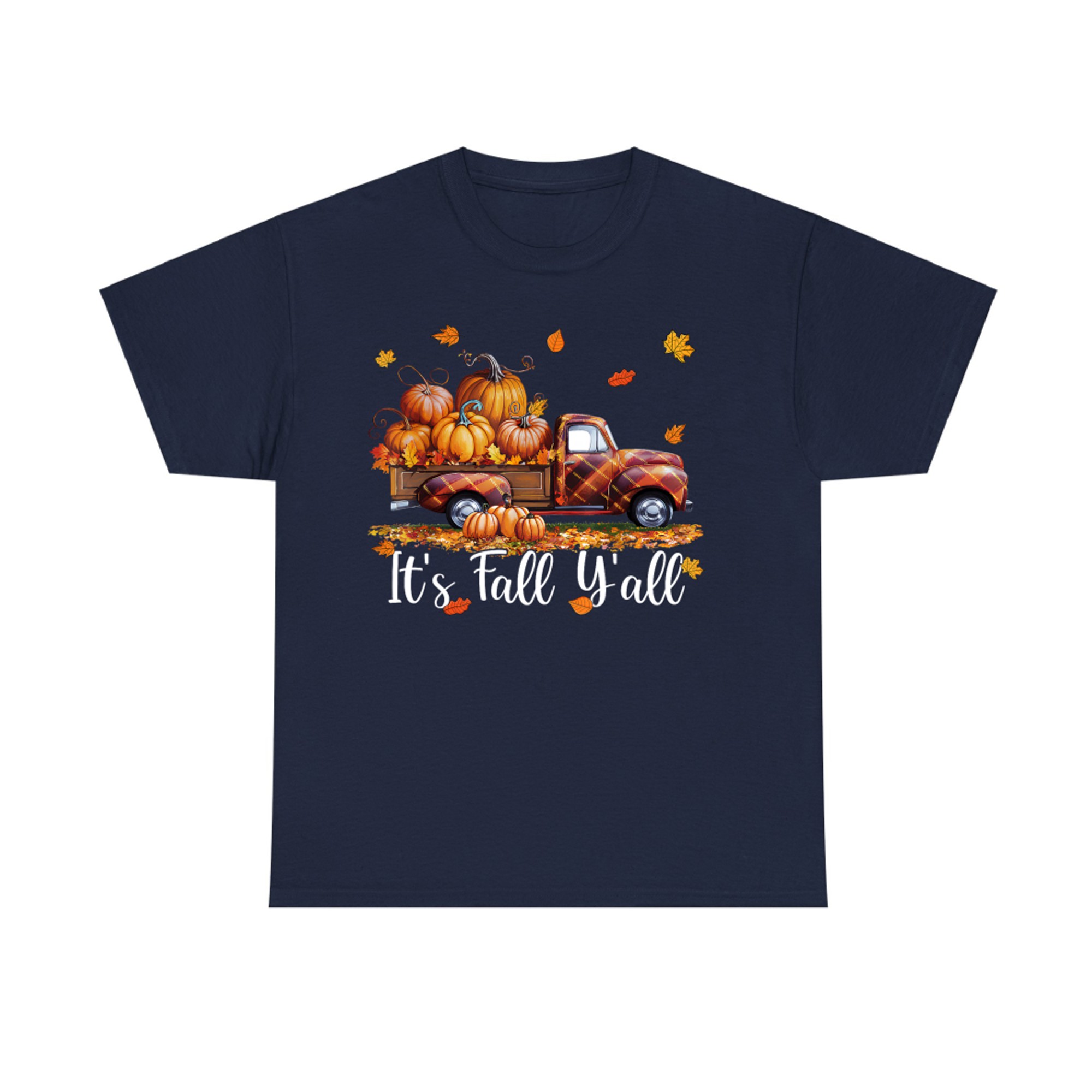 It's Fall Y'all Pumpkin Truck Autumn Tree Hello Fall T-Shirt