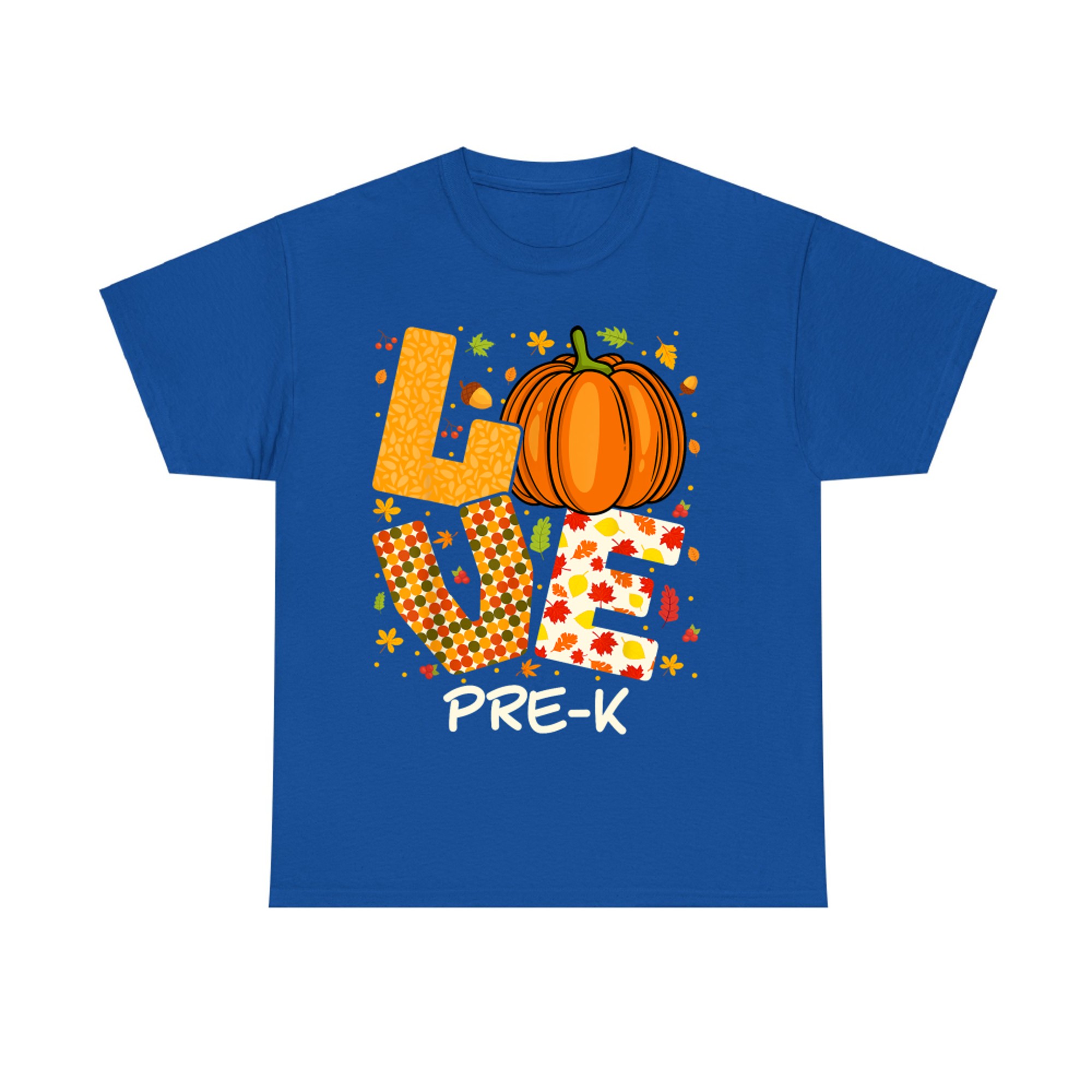 Love Pre-K Teacher Pumpkin Fall Autumn Thanksgiving T-Shirt