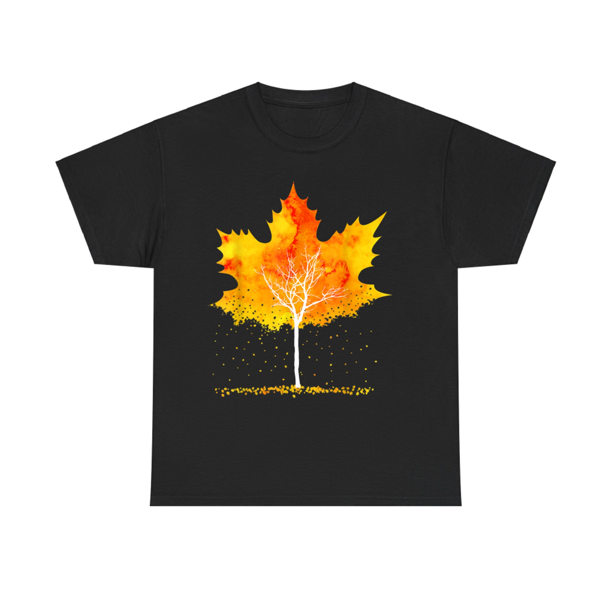 Maple Leaf Autumn Tree Orange Fall Leaves Season T-Shirt