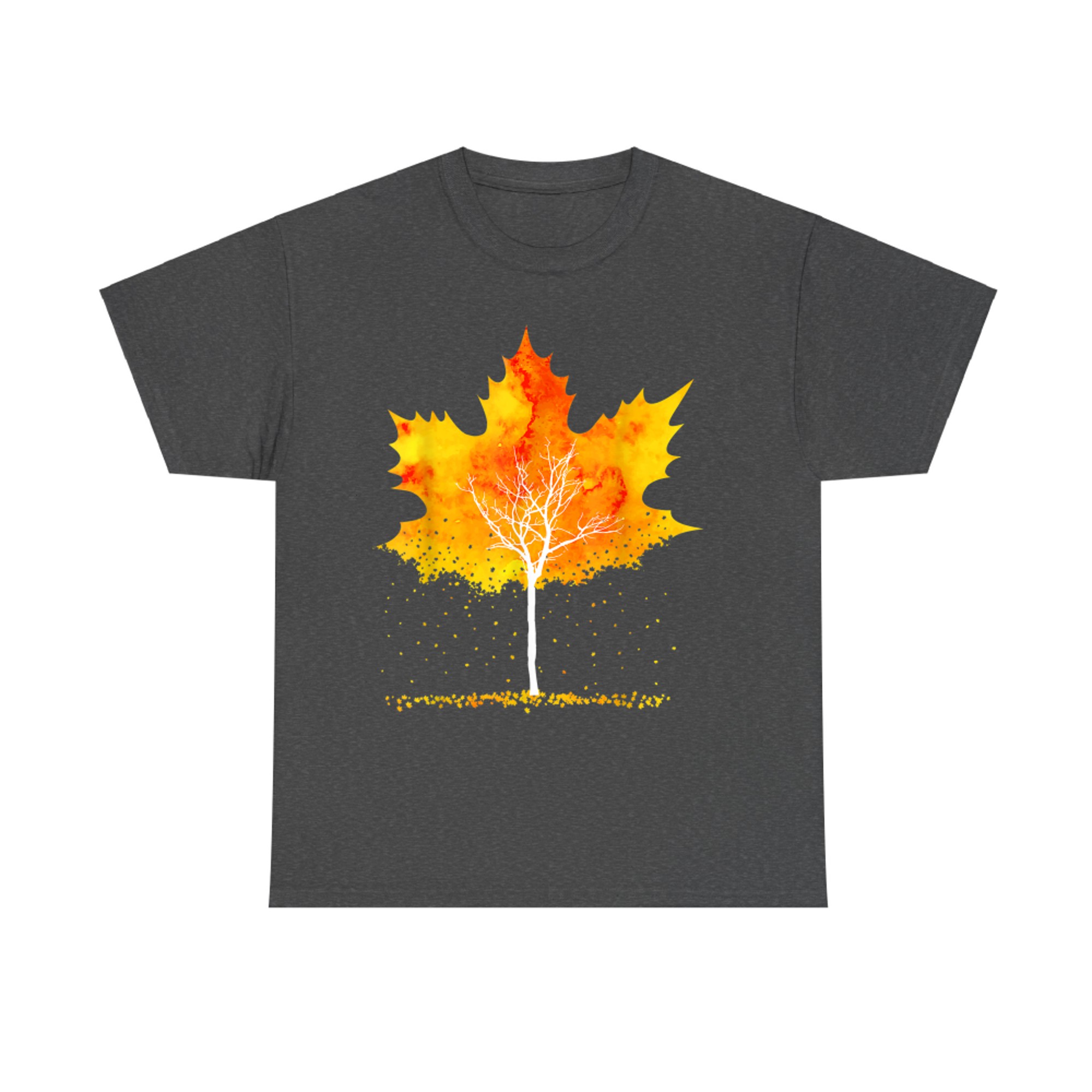 Maple Leaf Autumn Tree Orange Fall Leaves Season T-Shirt