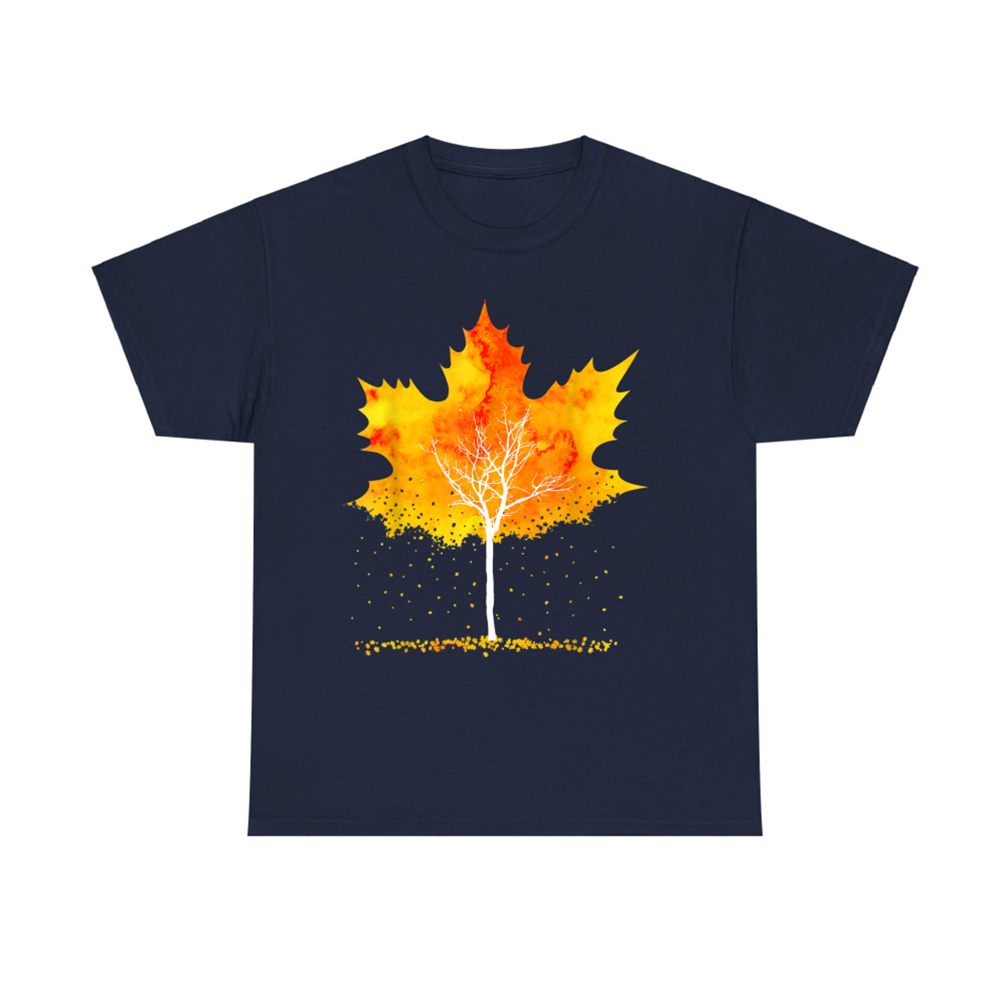 Maple Leaf Autumn Tree Orange Fall Leaves Season T-Shirt