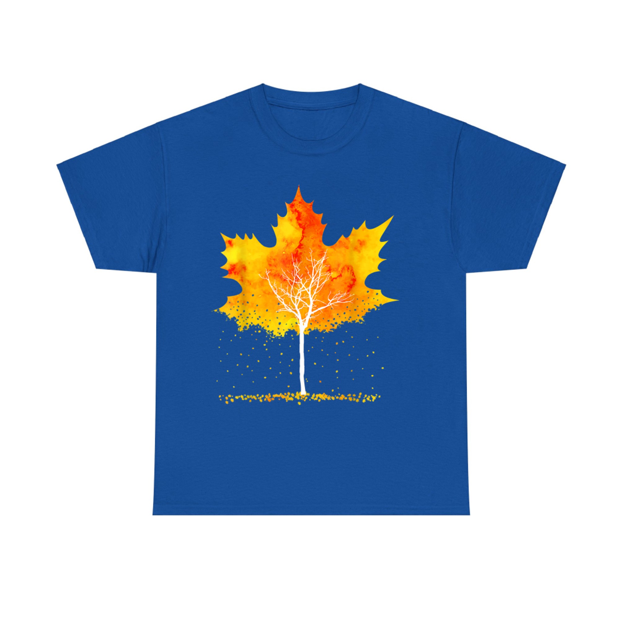 Maple Leaf Autumn Tree Orange Fall Leaves Season T-Shirt