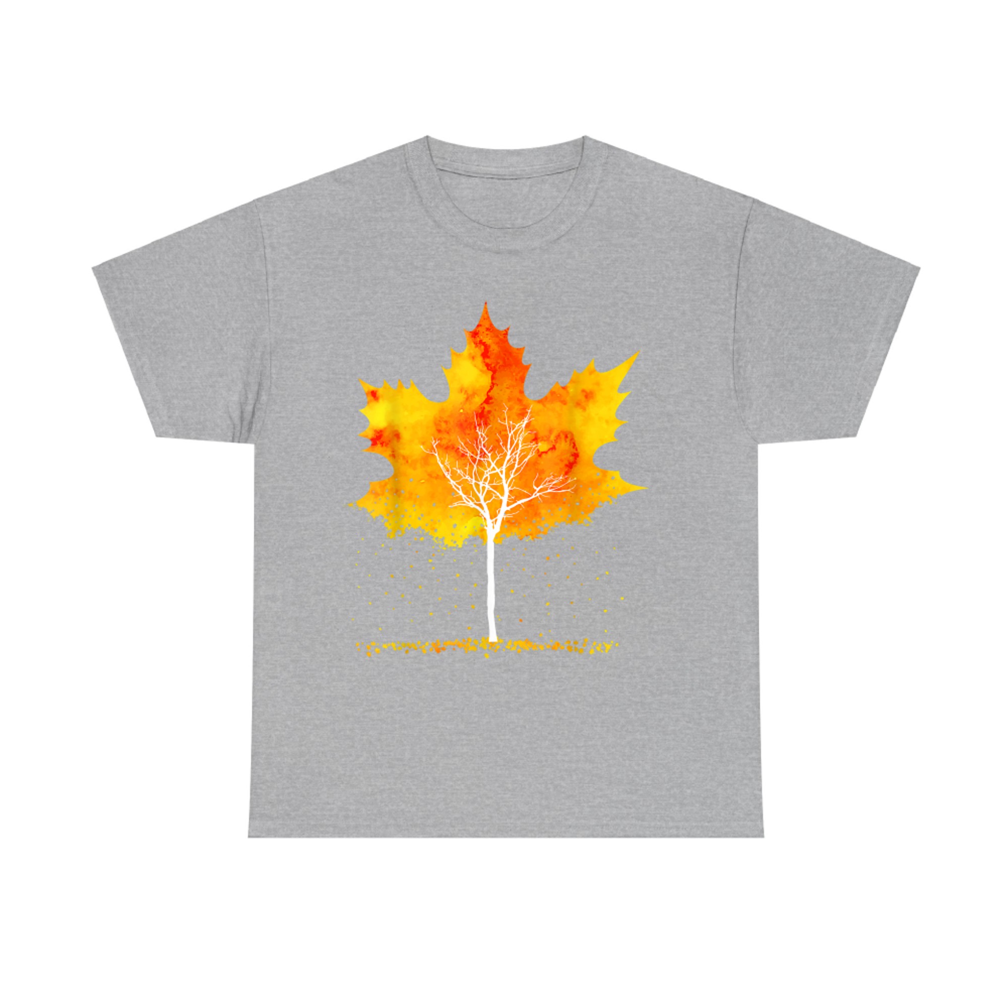 Maple Leaf Autumn Tree Orange Fall Leaves Season T-Shirt