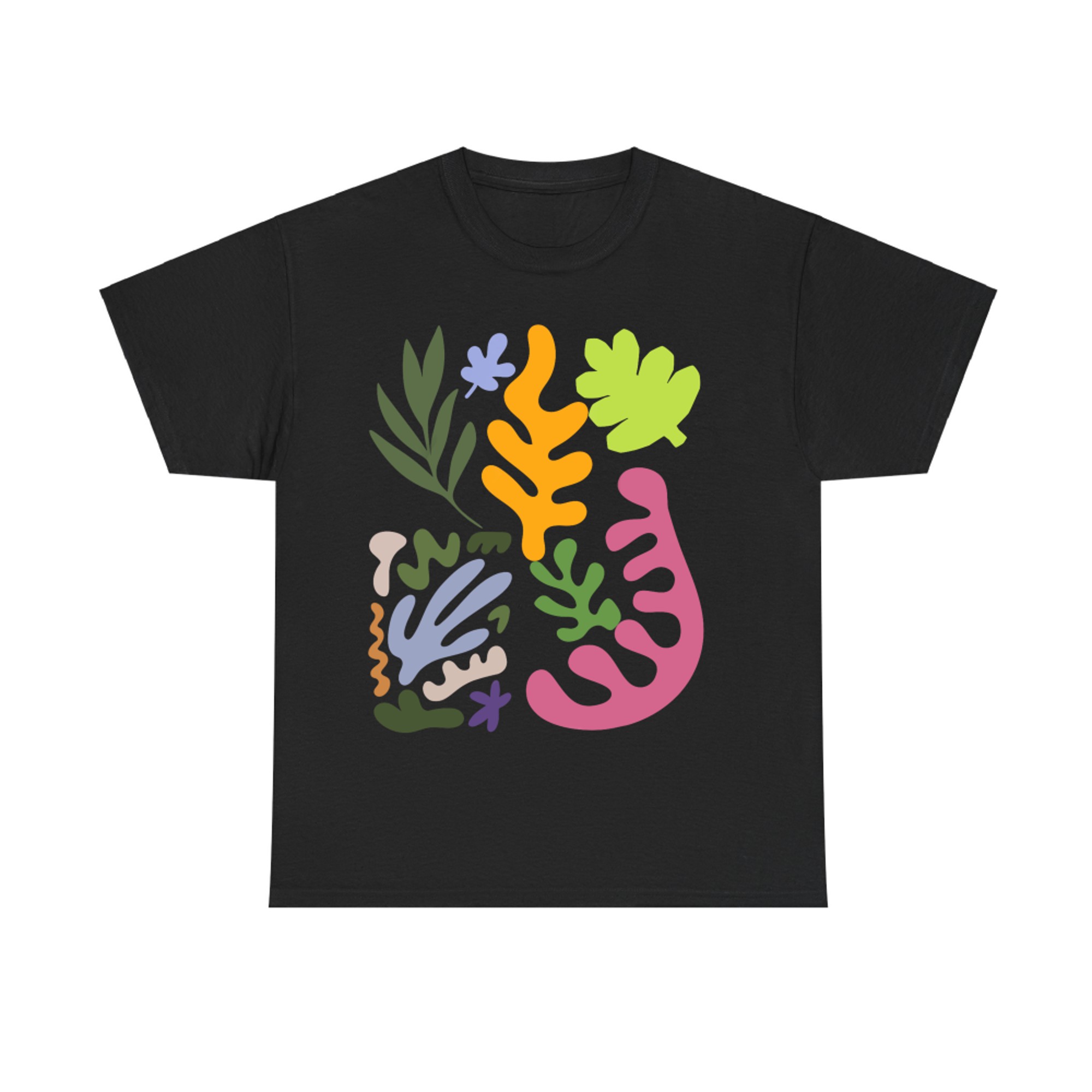 Matisse Inspired Abstract Floral Retro Botanical Art T-Shirt