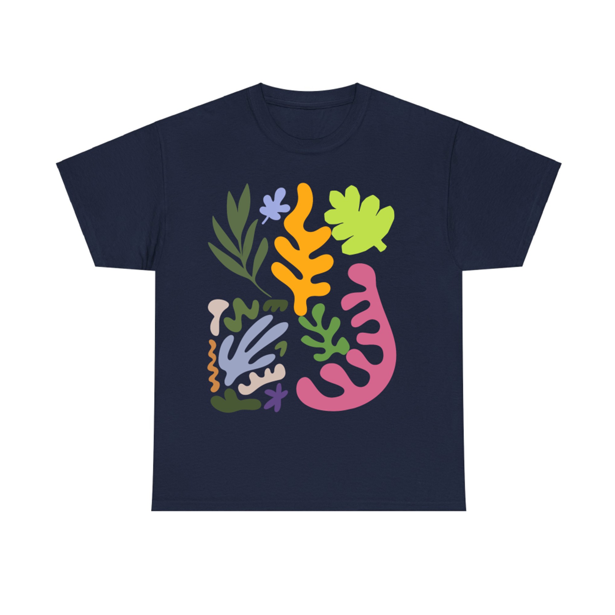 Matisse Inspired Abstract Floral Retro Botanical Art T-Shirt