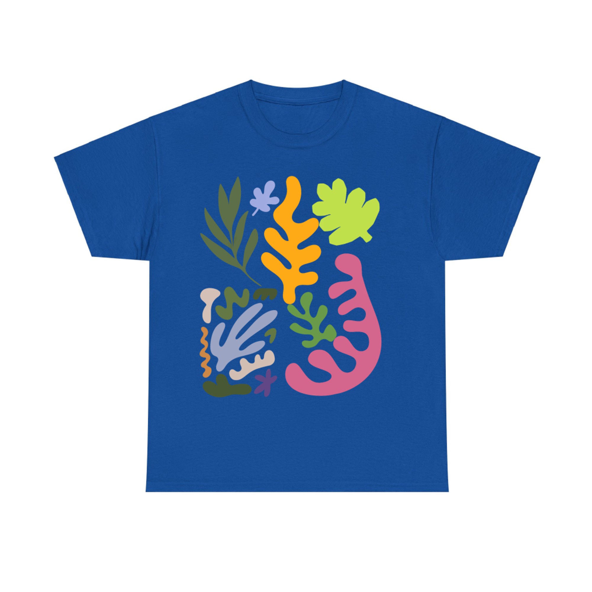 Matisse Inspired Abstract Floral Retro Botanical Art T-Shirt