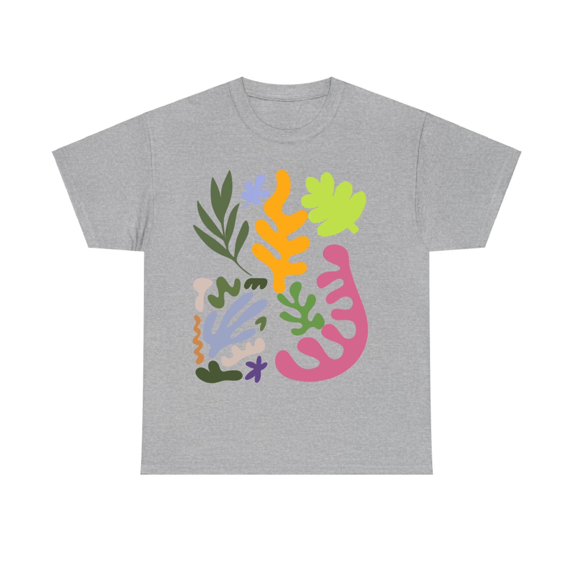 Matisse Inspired Abstract Floral Retro Botanical Art T-Shirt