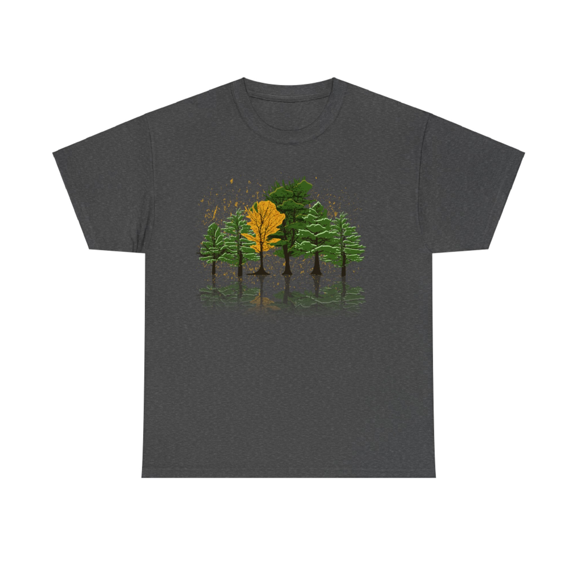 Nature Reflection Outdoor Trees Wildlife Autumn Forest T-Shirt