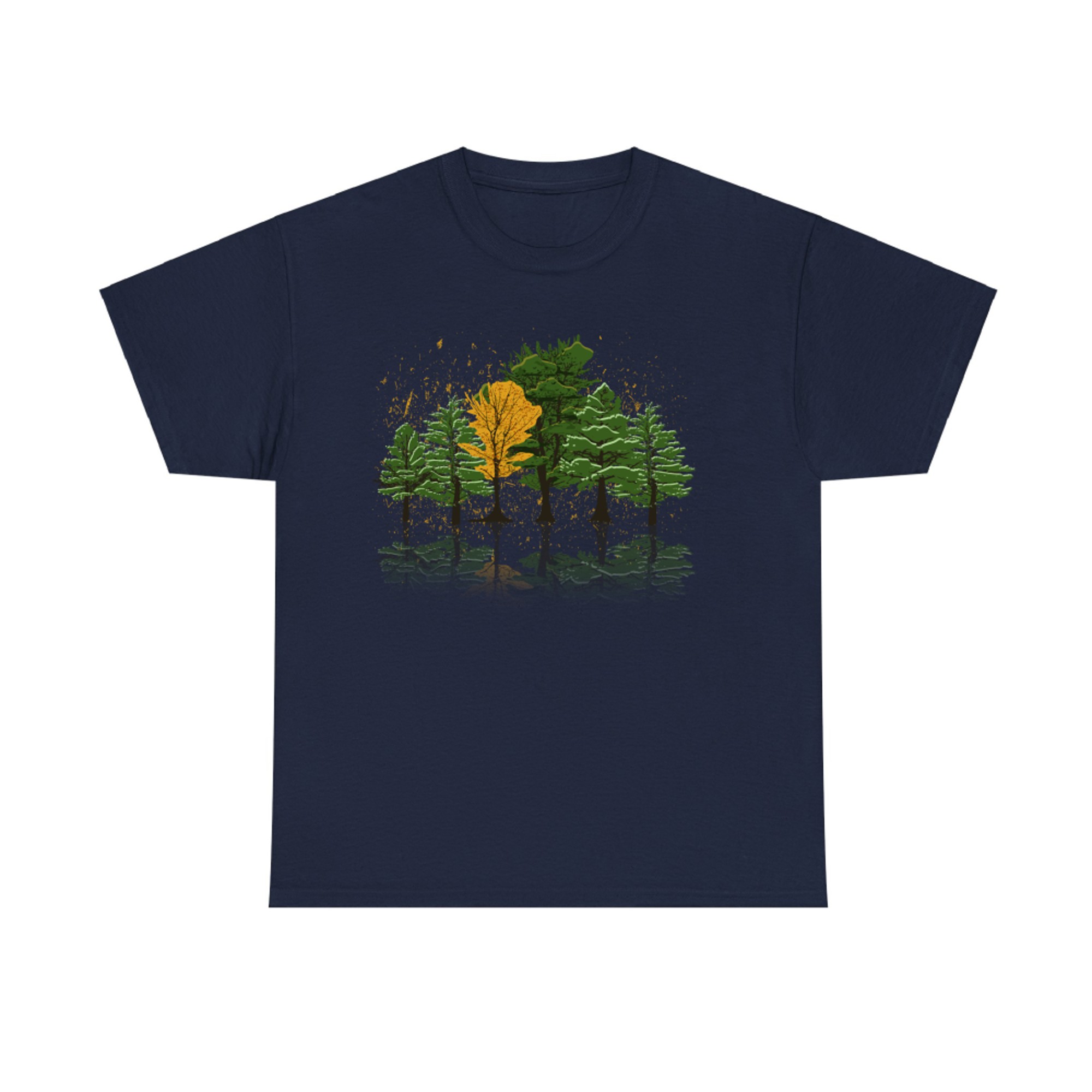 Nature Reflection Outdoor Trees Wildlife Autumn Forest T-Shirt