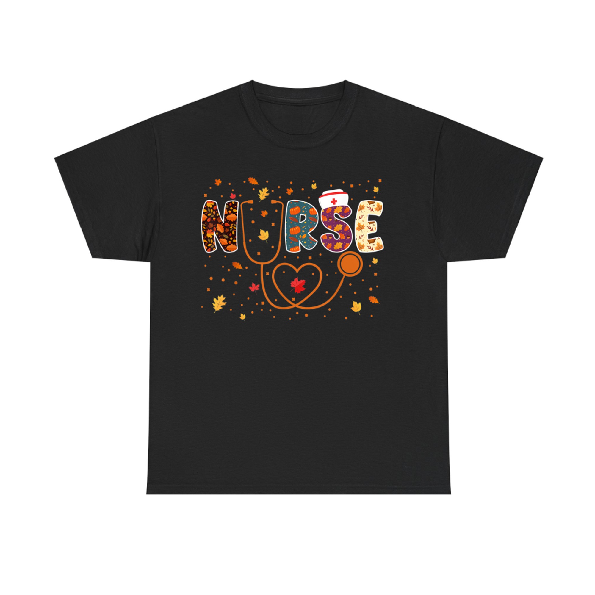 Nursing Thanksgiving Day Stethoscope Fall Nurse Costume T-Shirt