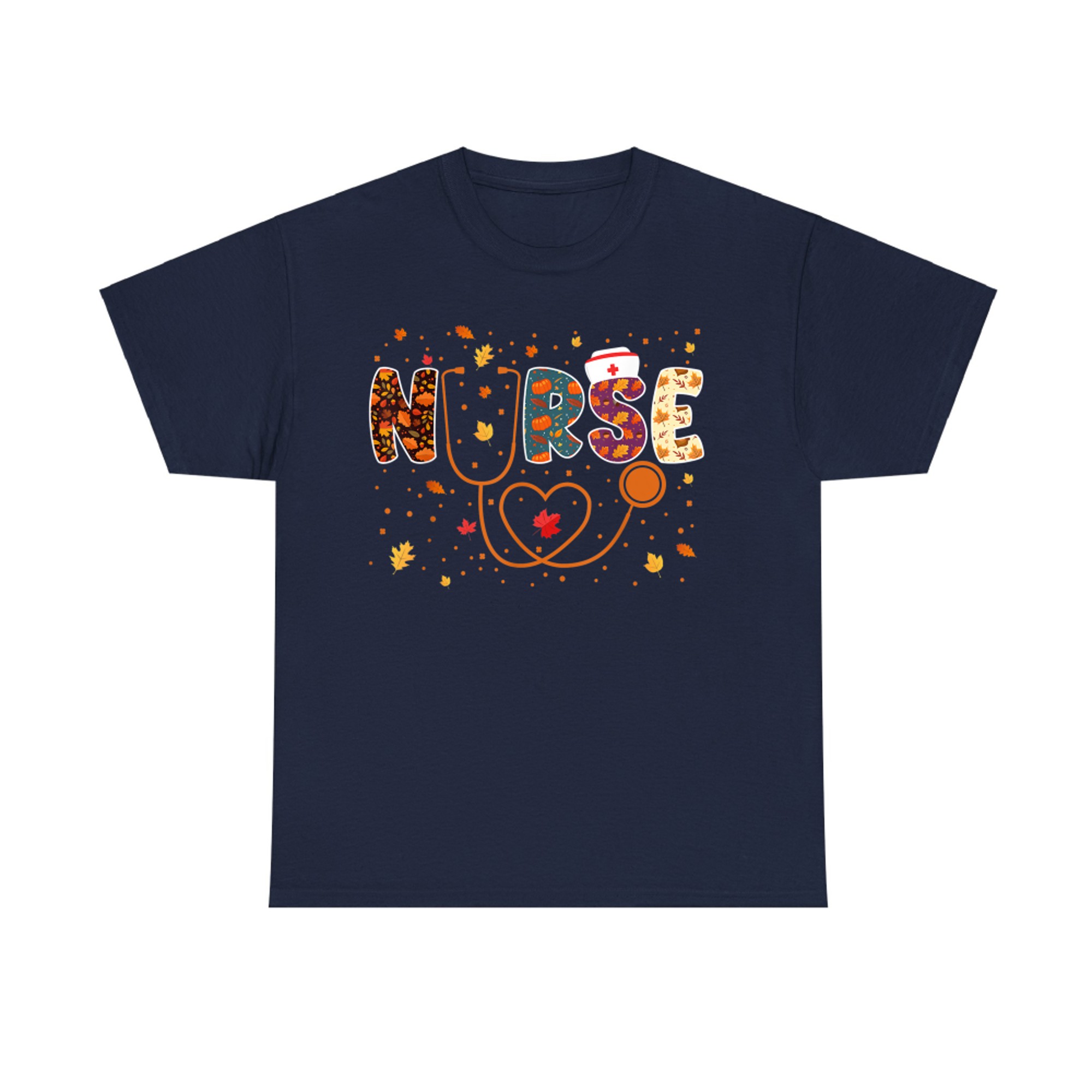 Nursing Thanksgiving Day Stethoscope Fall Nurse Costume T-Shirt