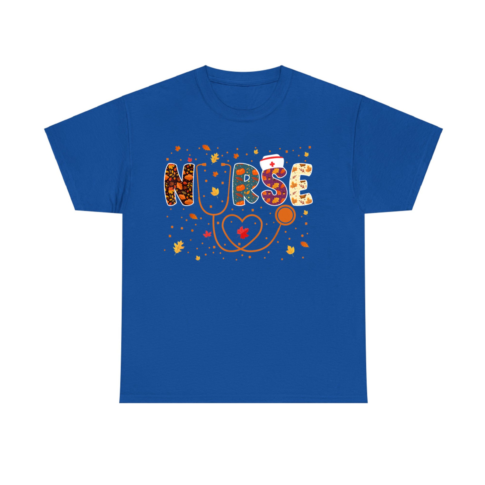 Nursing Thanksgiving Day Stethoscope Fall Nurse Costume T-Shirt