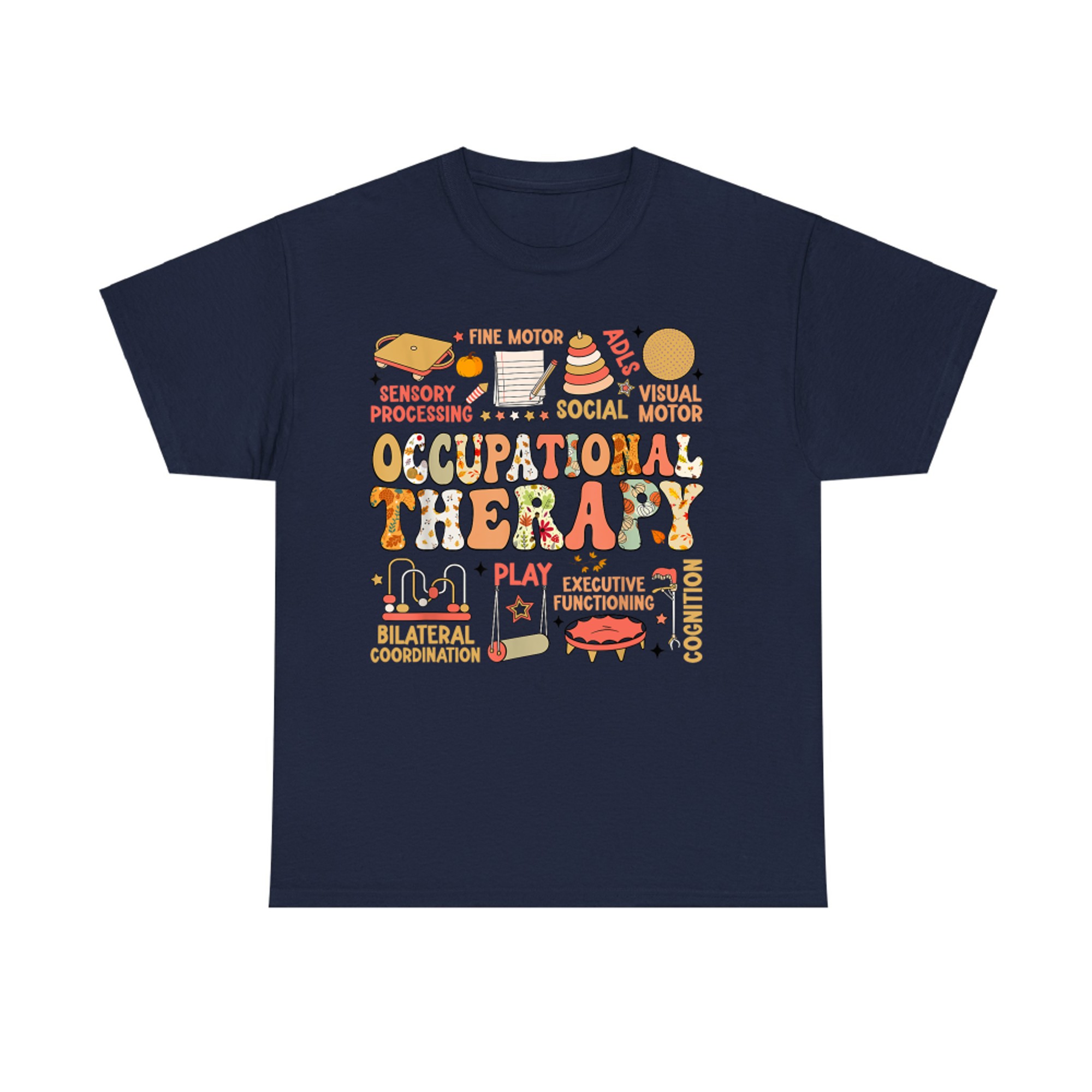 Occupational Therapy Fall Autumn OT Retro Thanksgiving T-Shirt