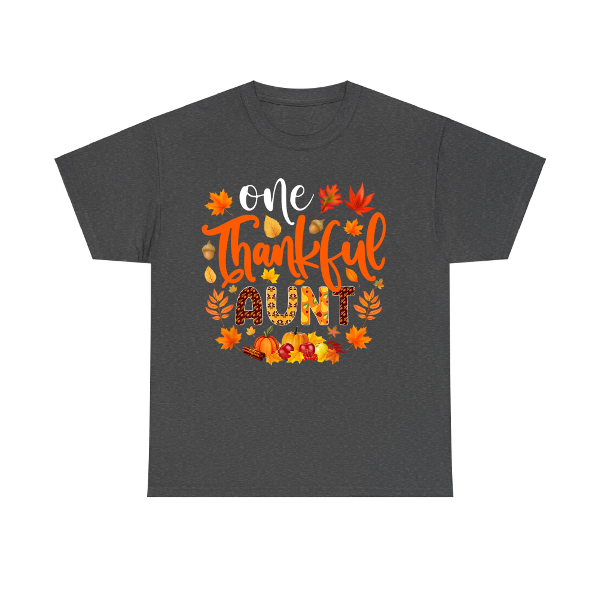 One Thankful Aunt Funny Fall Autumn Thanksgiving T-Shirt