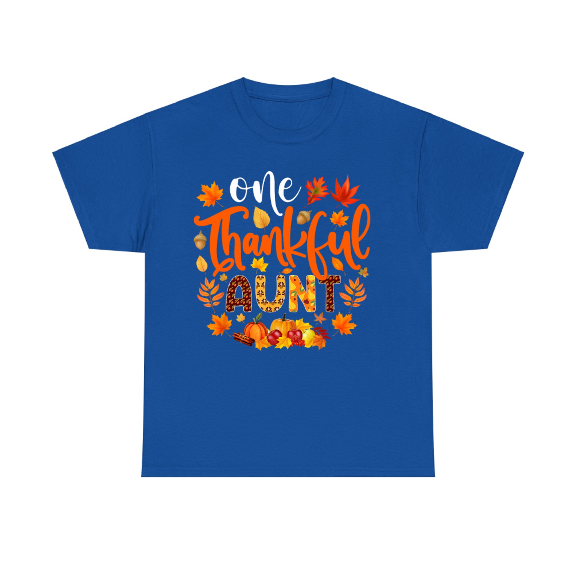 One Thankful Aunt Funny Fall Autumn Thanksgiving T-Shirt