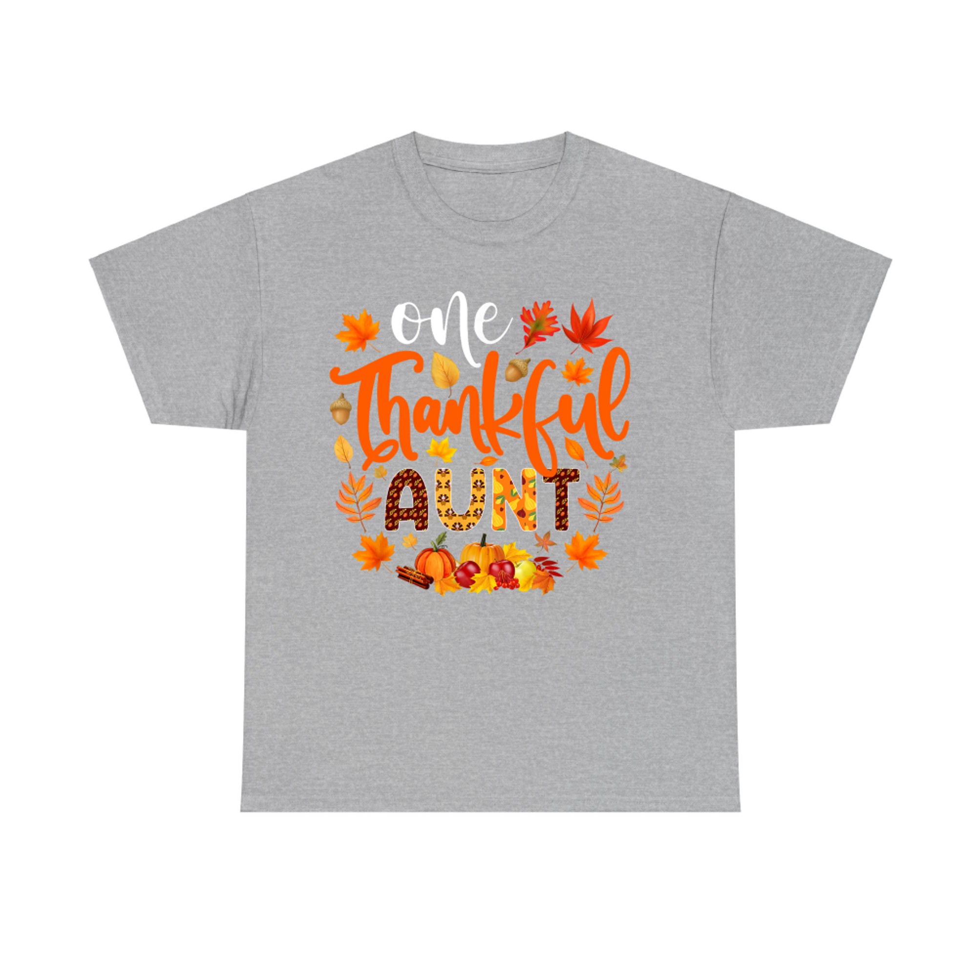 One Thankful Aunt Funny Fall Autumn Thanksgiving T-Shirt