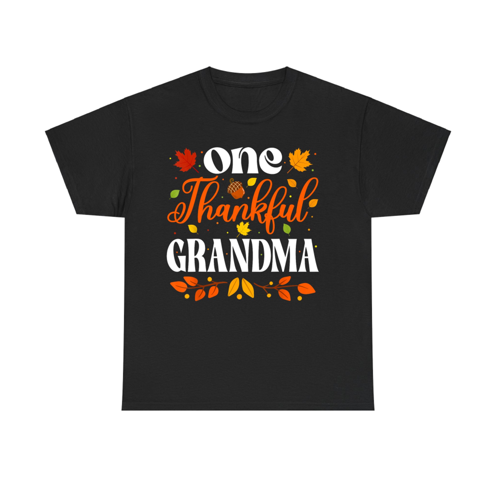 One Thankful Grandma Thanksgiving Family Autumn Fall Grandma T-Shirt