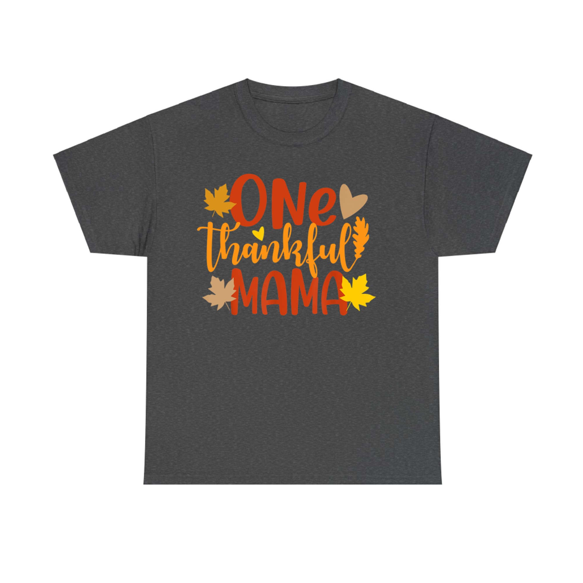 One Thankful Mama Autumn Fall Mother Thanksgiving Leaves T-Shirt