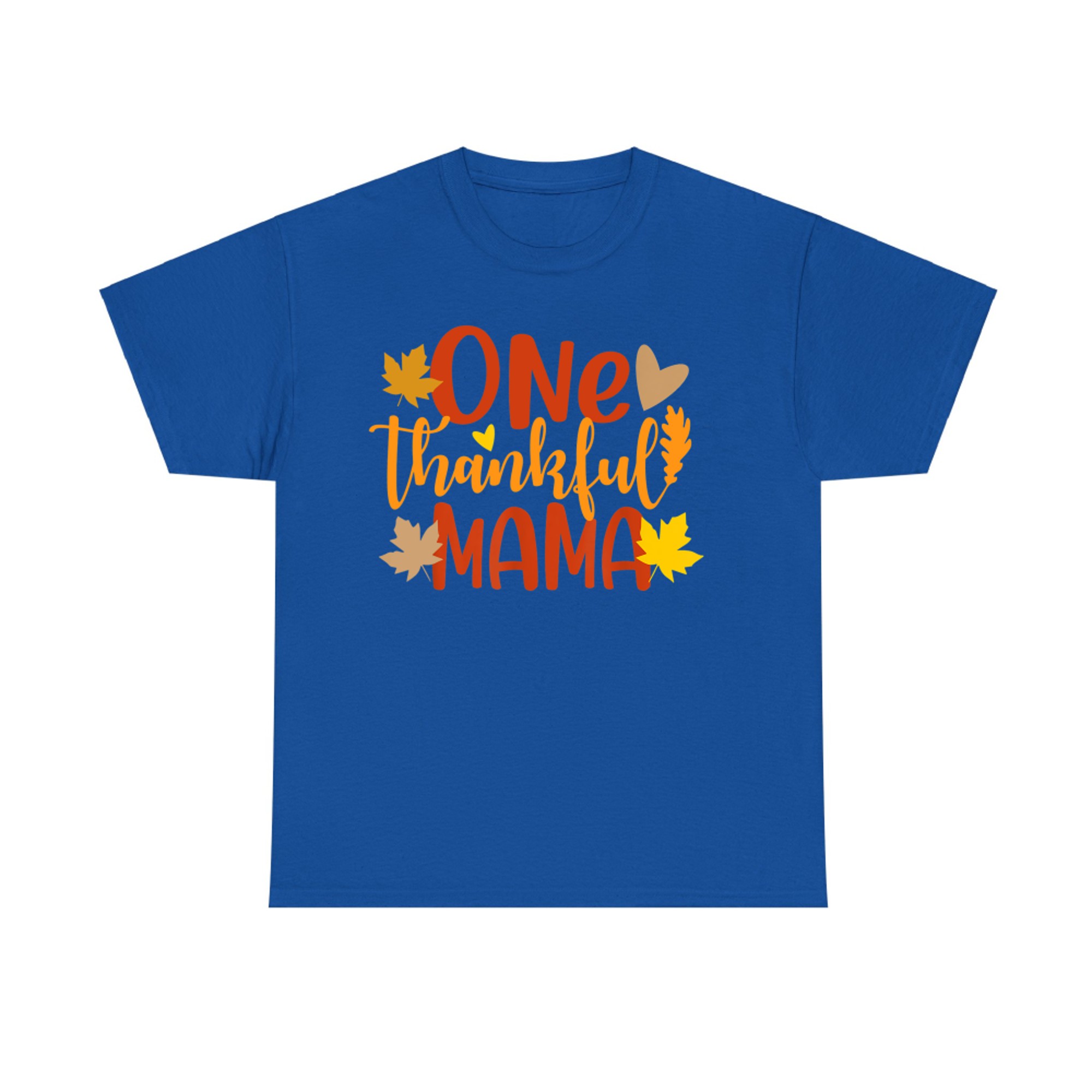 One Thankful Mama Autumn Fall Mother Thanksgiving Leaves T-Shirt